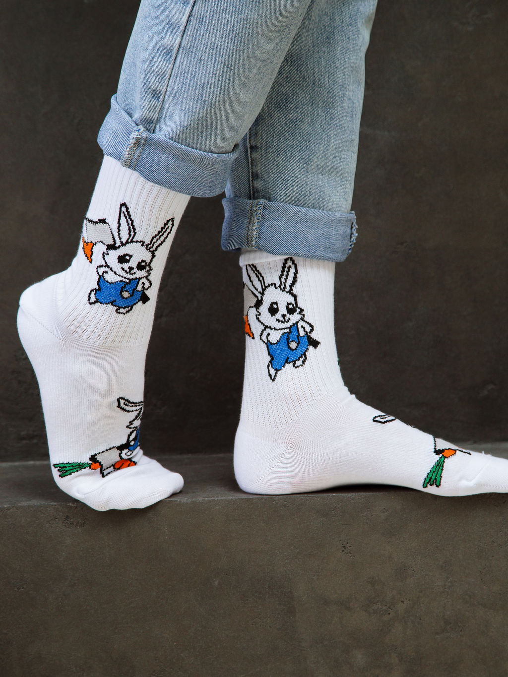 Носки р.40-45 TxT Кролик с морковкой и топором - Krumpy фото 4