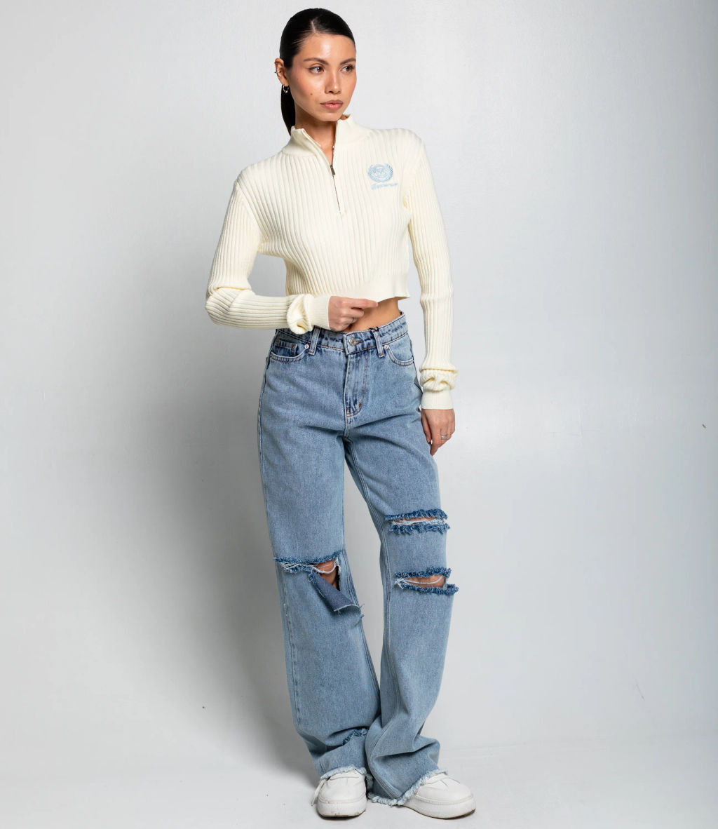 Джемпер #КТ1228, кремовый