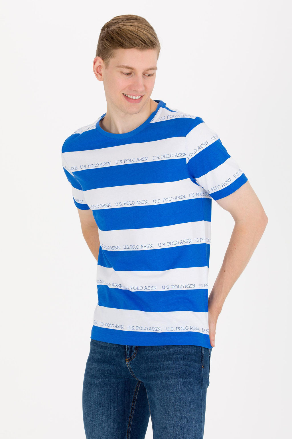 Erkek Saks Bisiklet Yaka Ti__rt