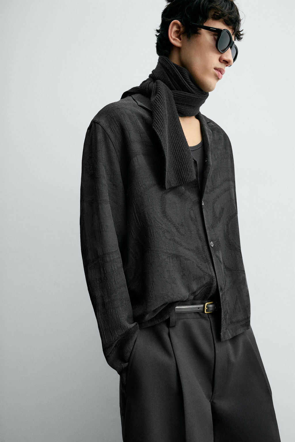 FLOWING JACQUARD SHIRT - Zara фото 5