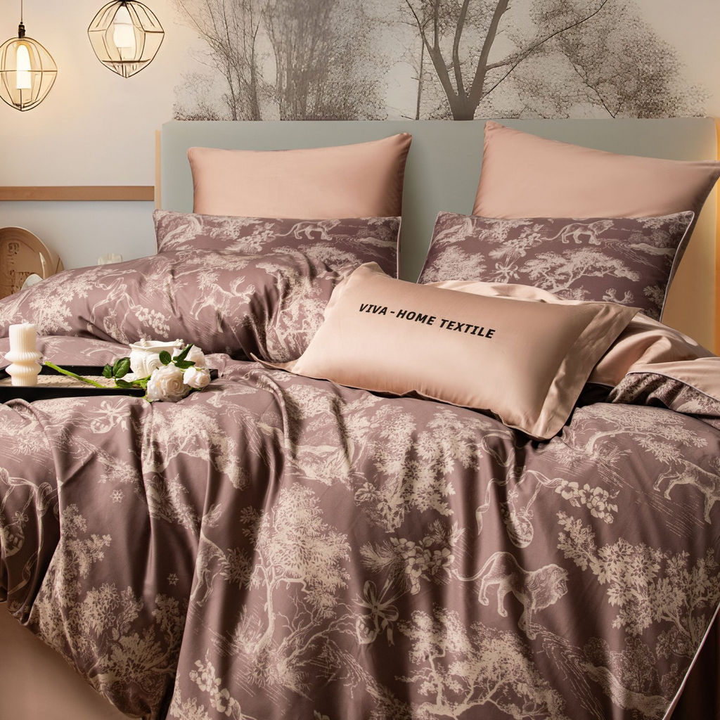 Комплект постельного белья Сатин Премиум на резинке CPAR049 180*200*30;160*200*30;140*200*30 Евро 4 Наволочки