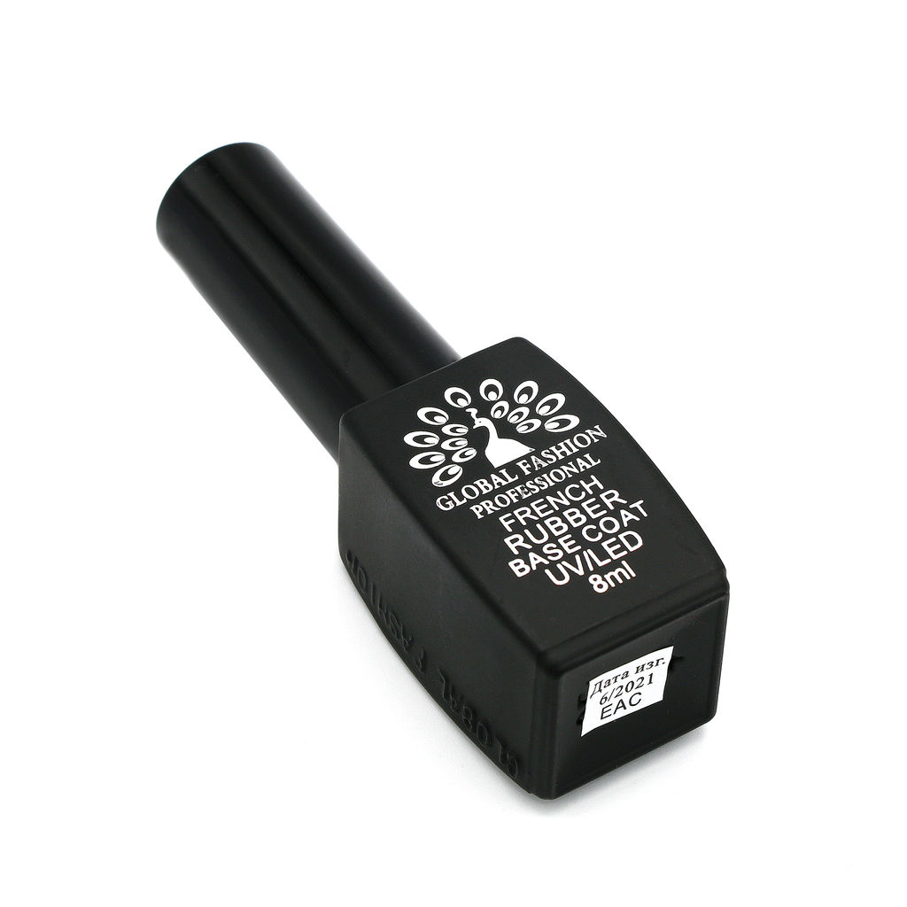 Каучуковая база для гель лака френч, Rubber Base Coat French, 8 мл., Global Fashion 10  фото 10