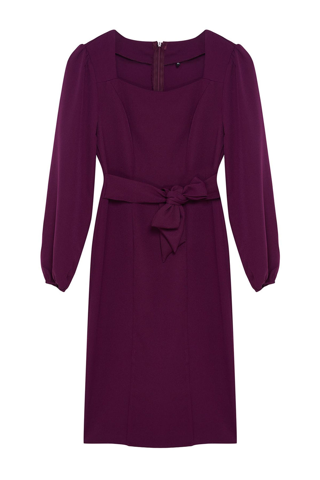 Mor Kusakl? Vucudu Saran Midi Dokuma Elbise TWOAW23EL00895