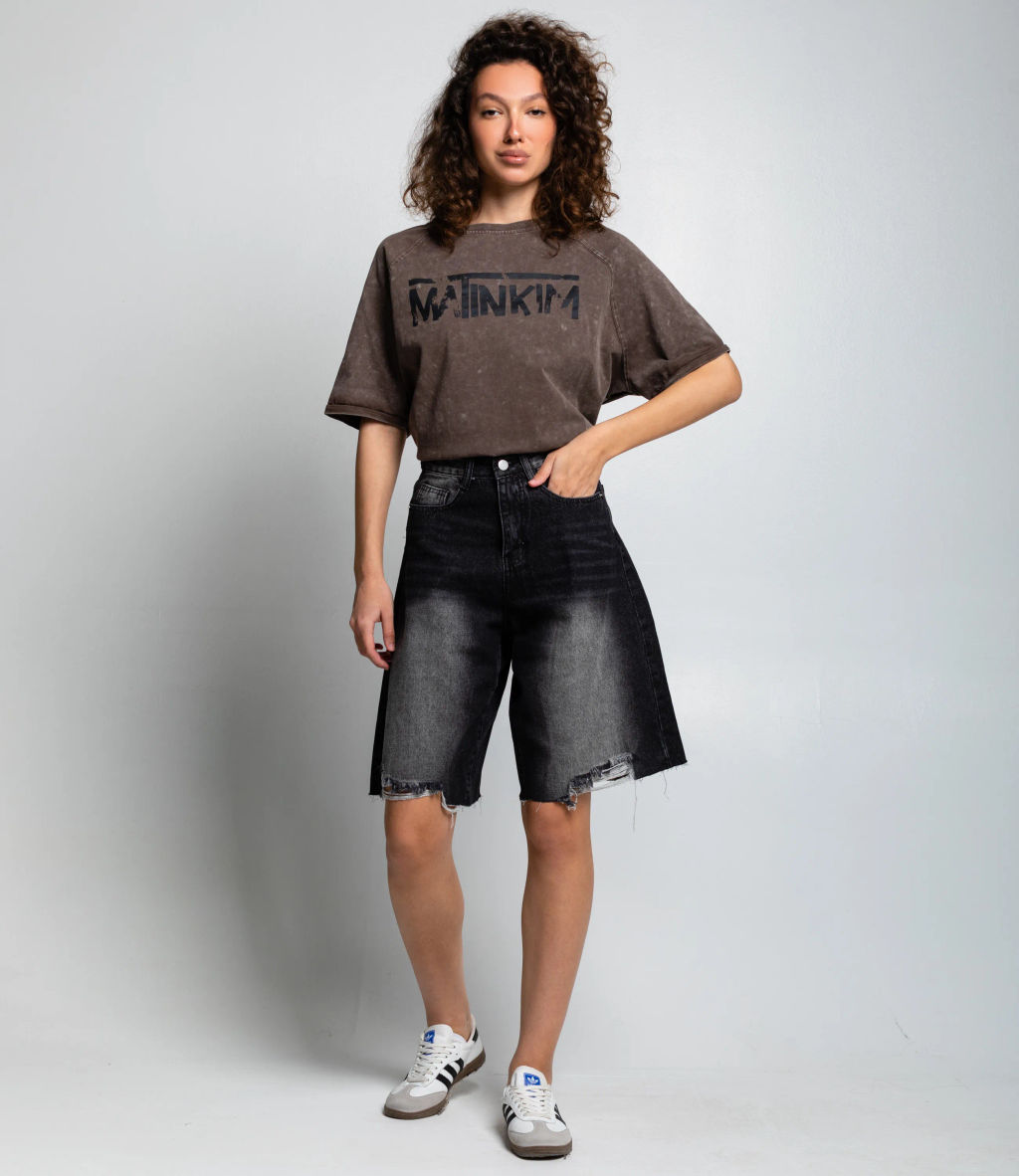 Джинсовые шорты #КТ7781 (1), чёрный