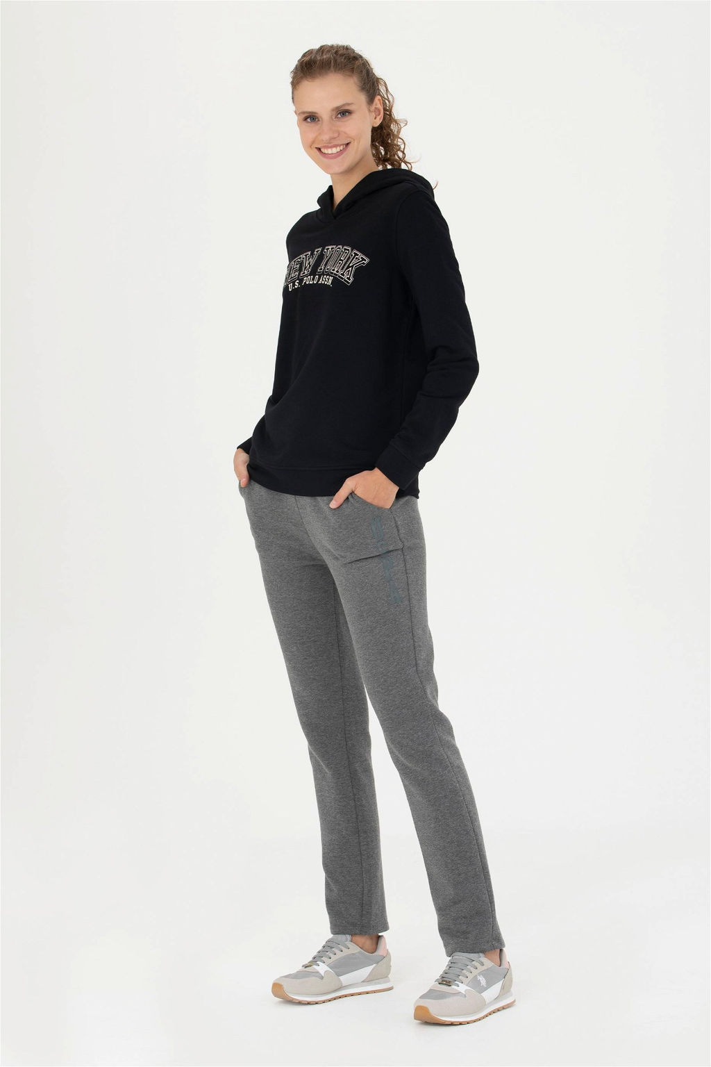 Женские спортивные штаны антрацитового меланжа Неожиданная скидка в корзине - U.s. polo assn фото 3