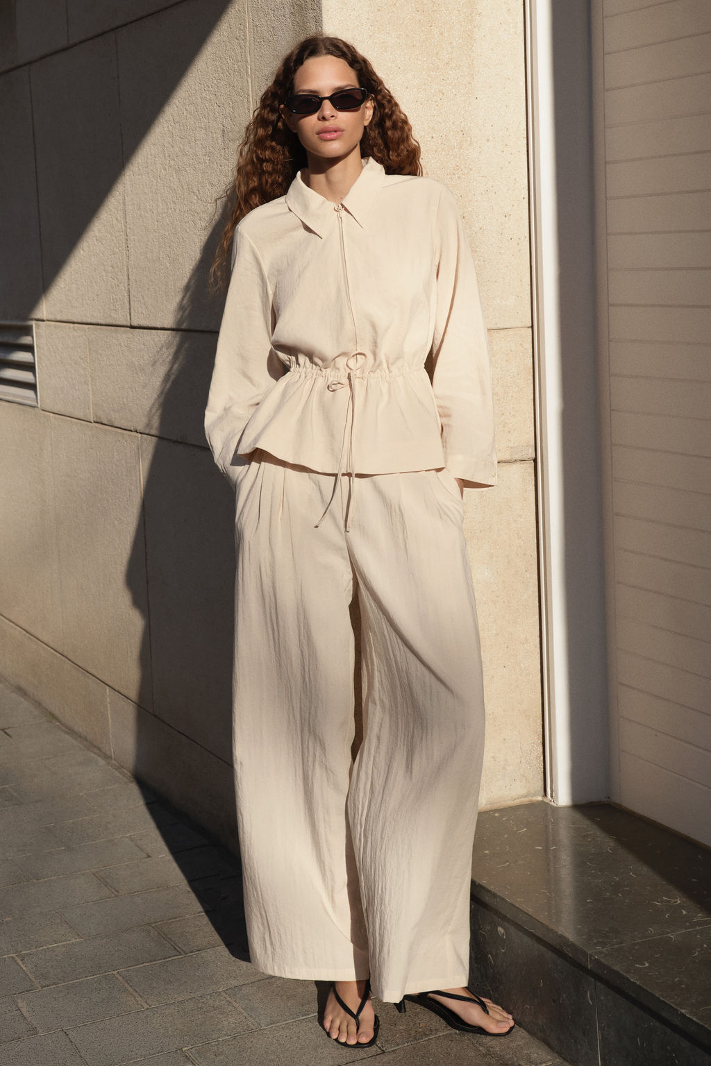 Pantal?n amplio con cord?n de ajuste - H&m фото 2
