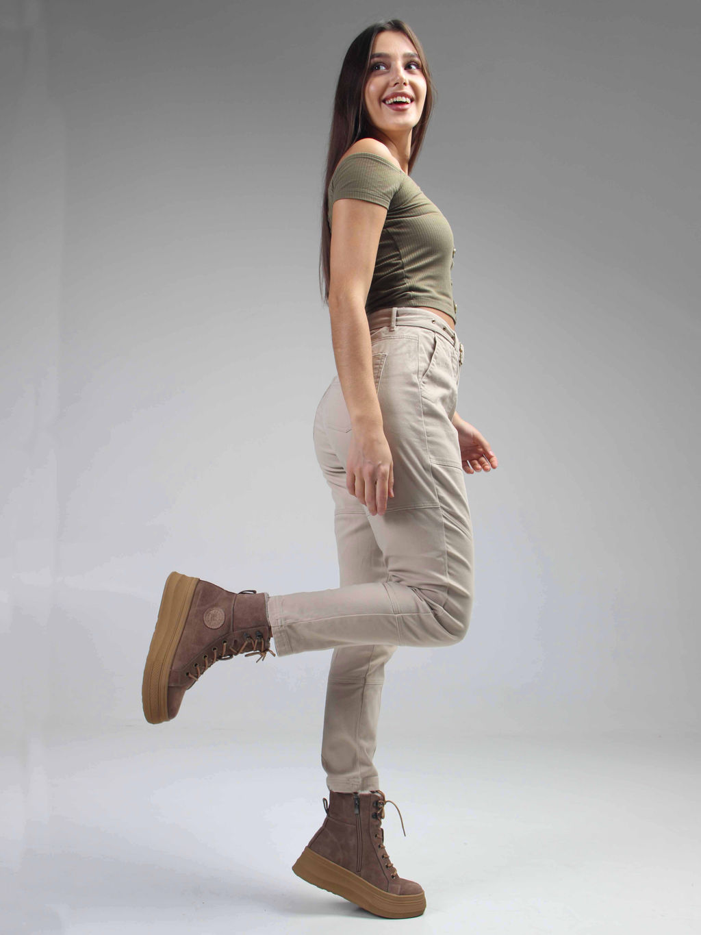 Ботинки 219.warmbr. капучино замша/Байка