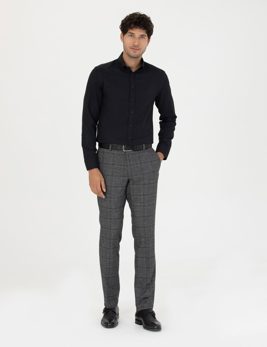 Siyah Slim Fit Uzun Kollu G_mlek