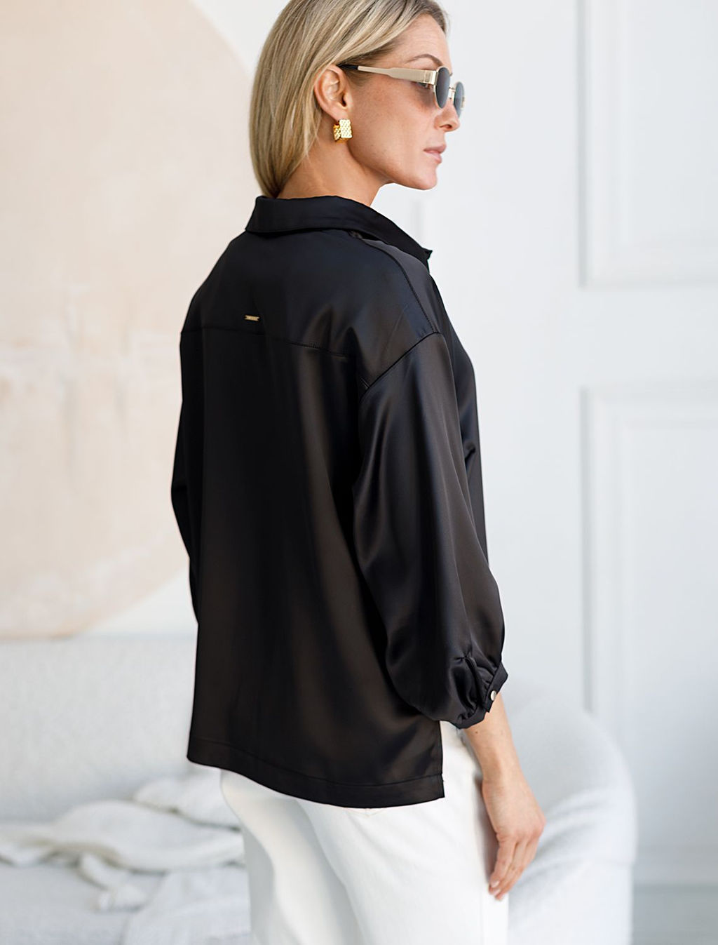 Блузка из струящегося сатина