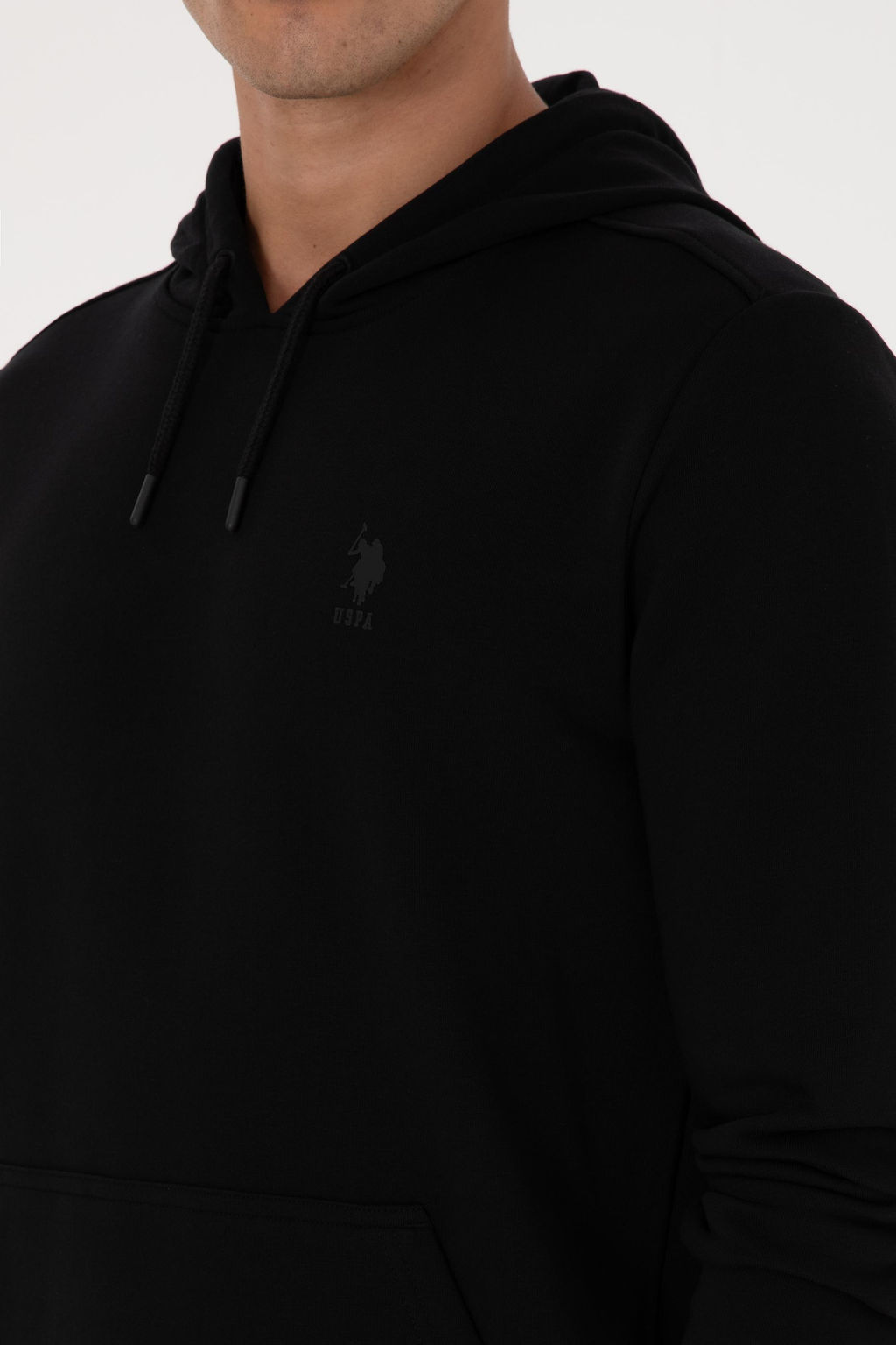 Erkek Regular Fit Kapi_onlu Siyah Basic Sweatshirt Sepette S_rpriz _ndirim - U.s. polo assn фото 7