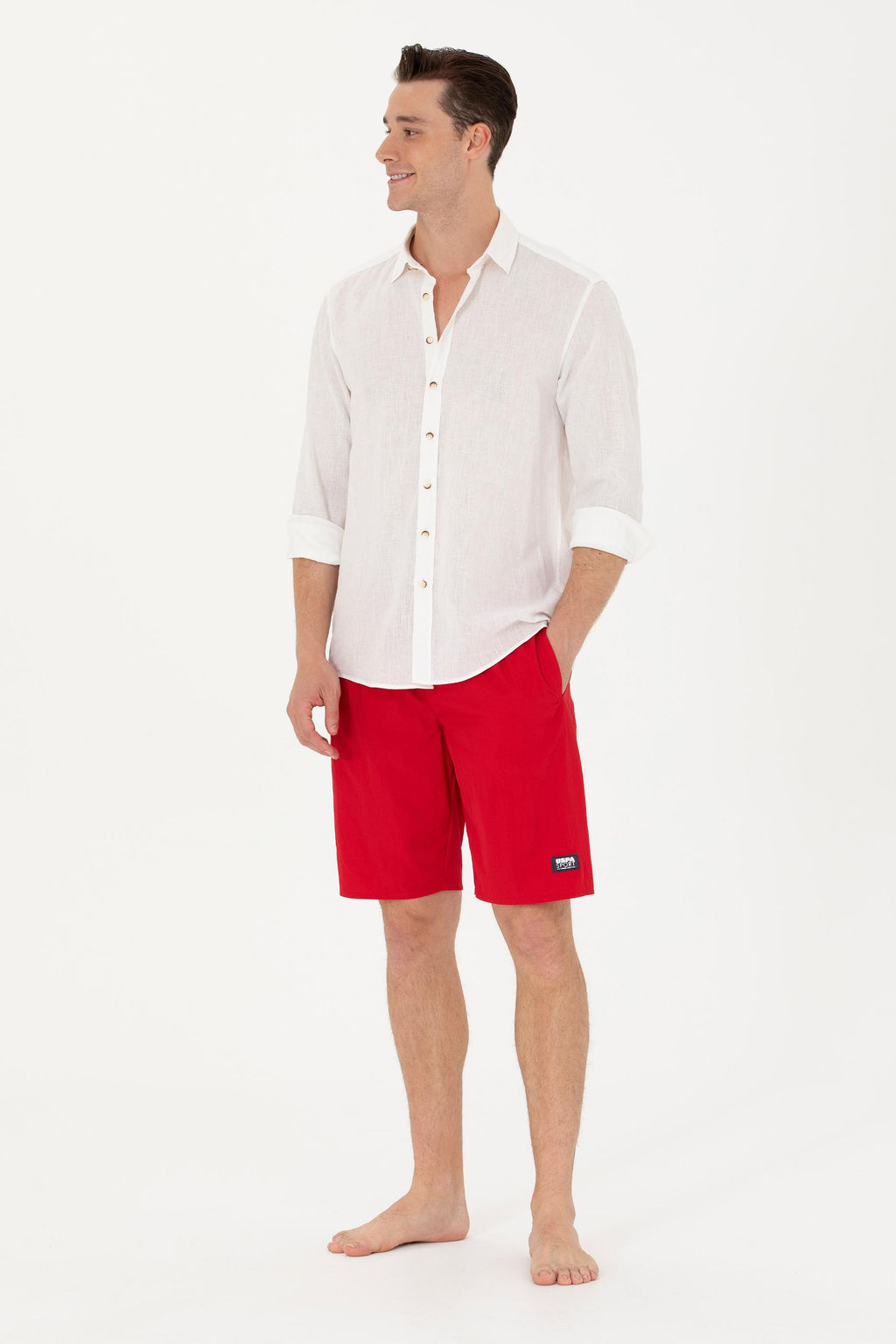 U. S. Polo Assn Мужские красные шорты для плавания - U.s. polo assn фото 11
