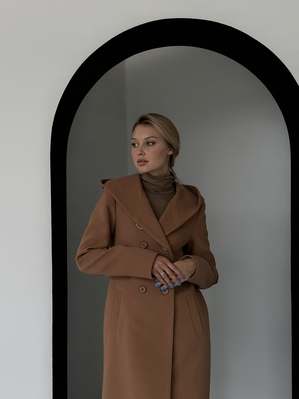 Пальто женское демисезонное 25020 (черно-белый) - Kankan фото 12