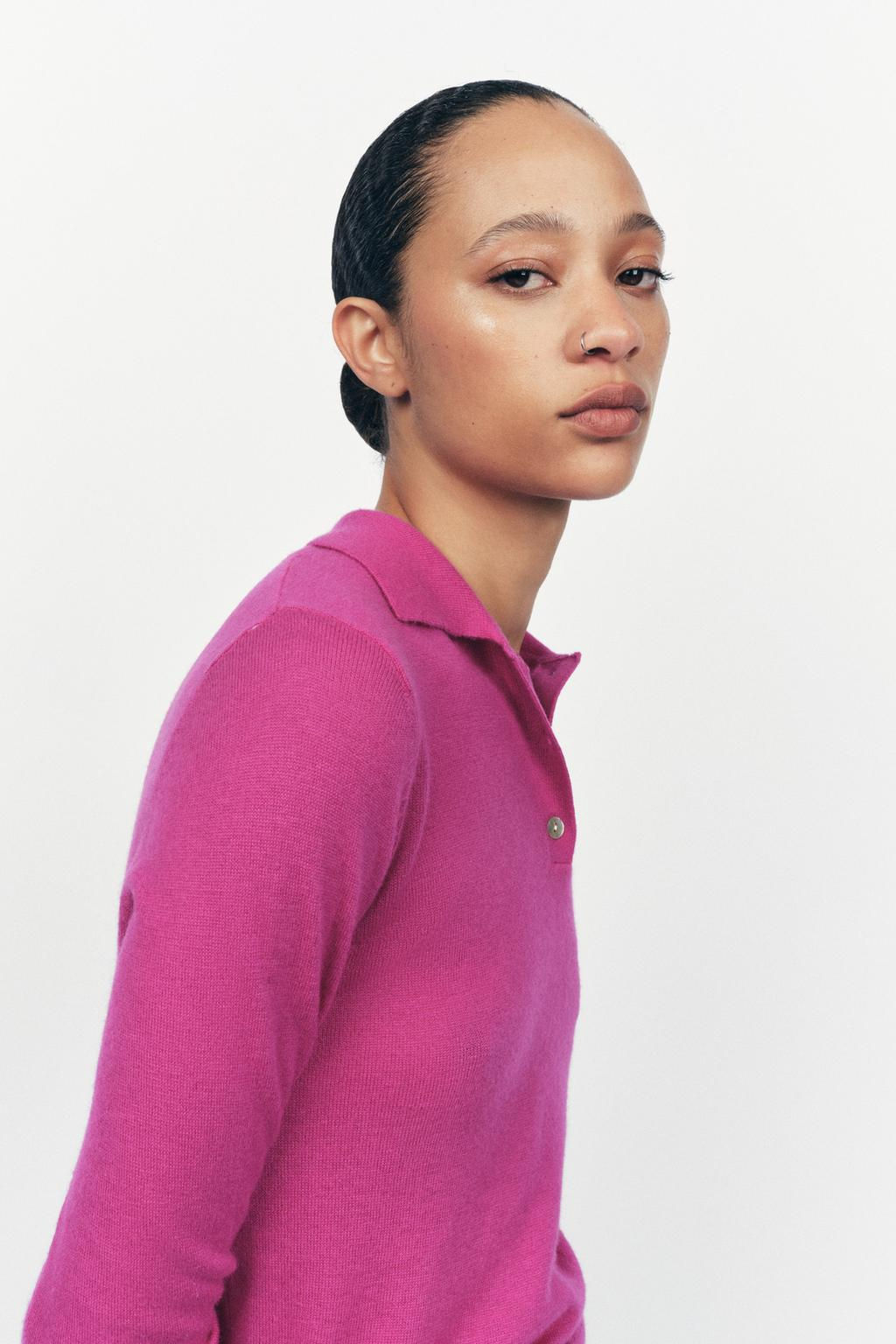 PLAIN POLO NECK 100% WOOL SWEATER - Zara фото 6