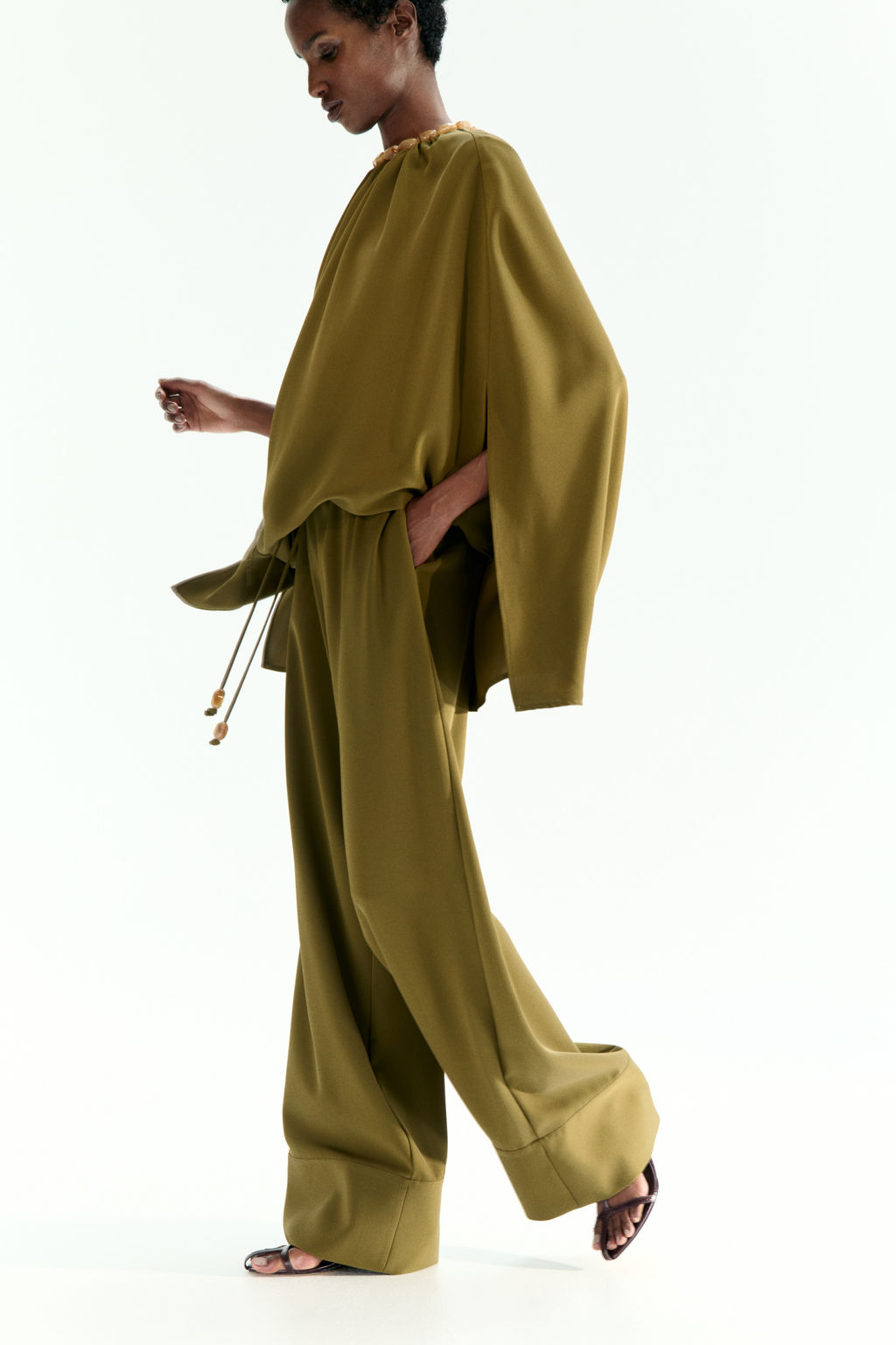Pantal?n amplio con cord?n de ajuste - H&m фото 4