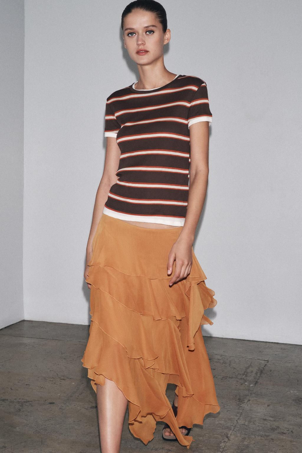 DOUBLE STRIPE T-SHIRT - Zara фото 8
