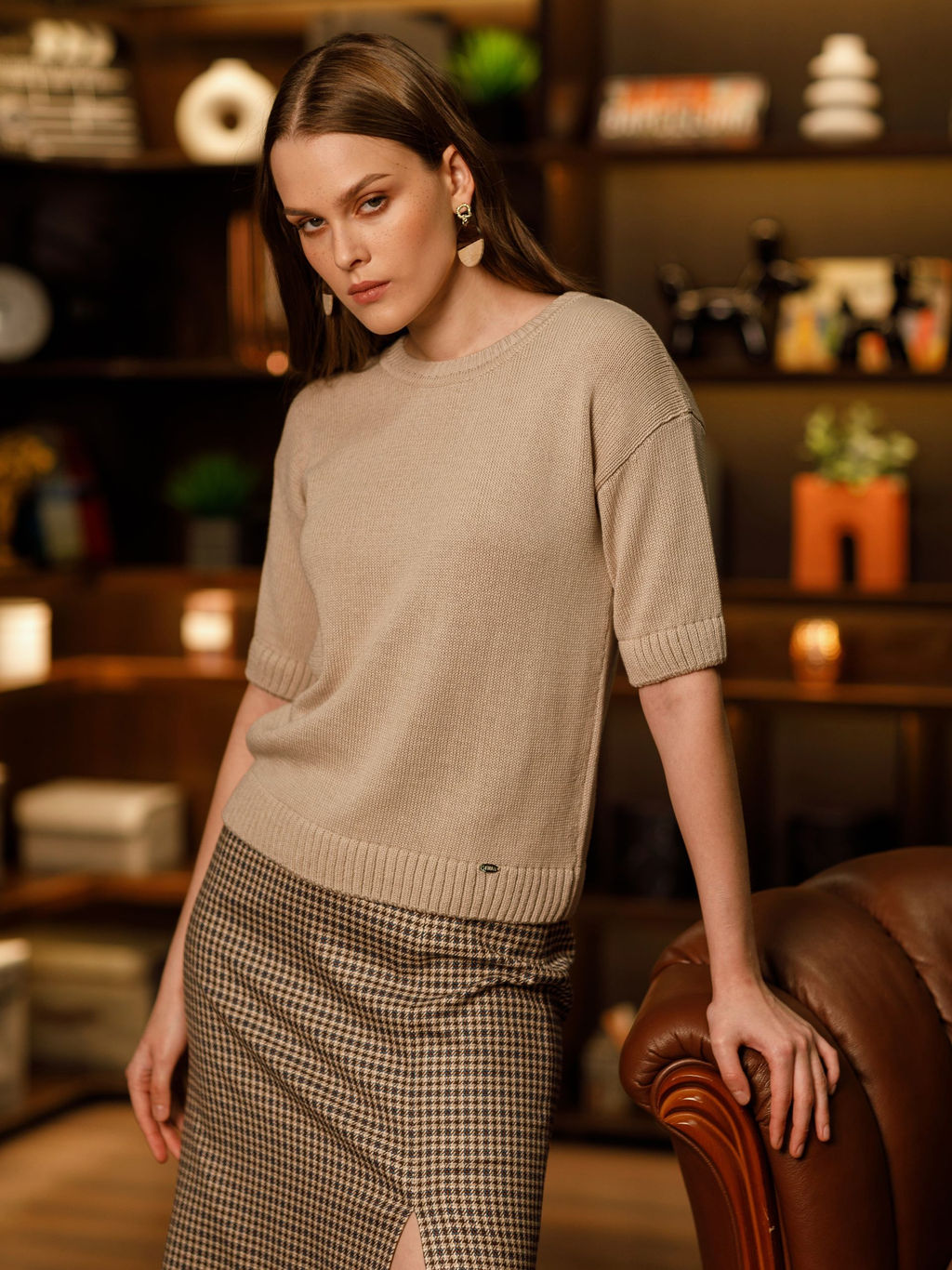 Блузка вязаная