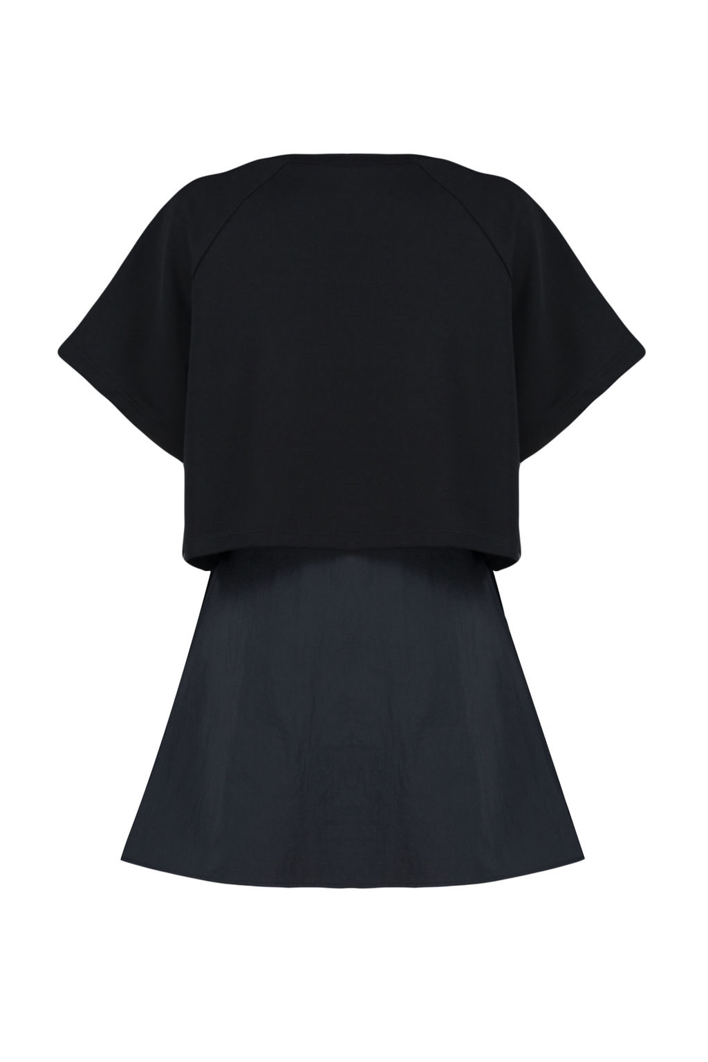 Siyah Parasut Etek Detayl? Bisiklet Yaka Mid Orme Tshirt Elbise TWOSS24EL00191 - Trendyolmilla фото 9