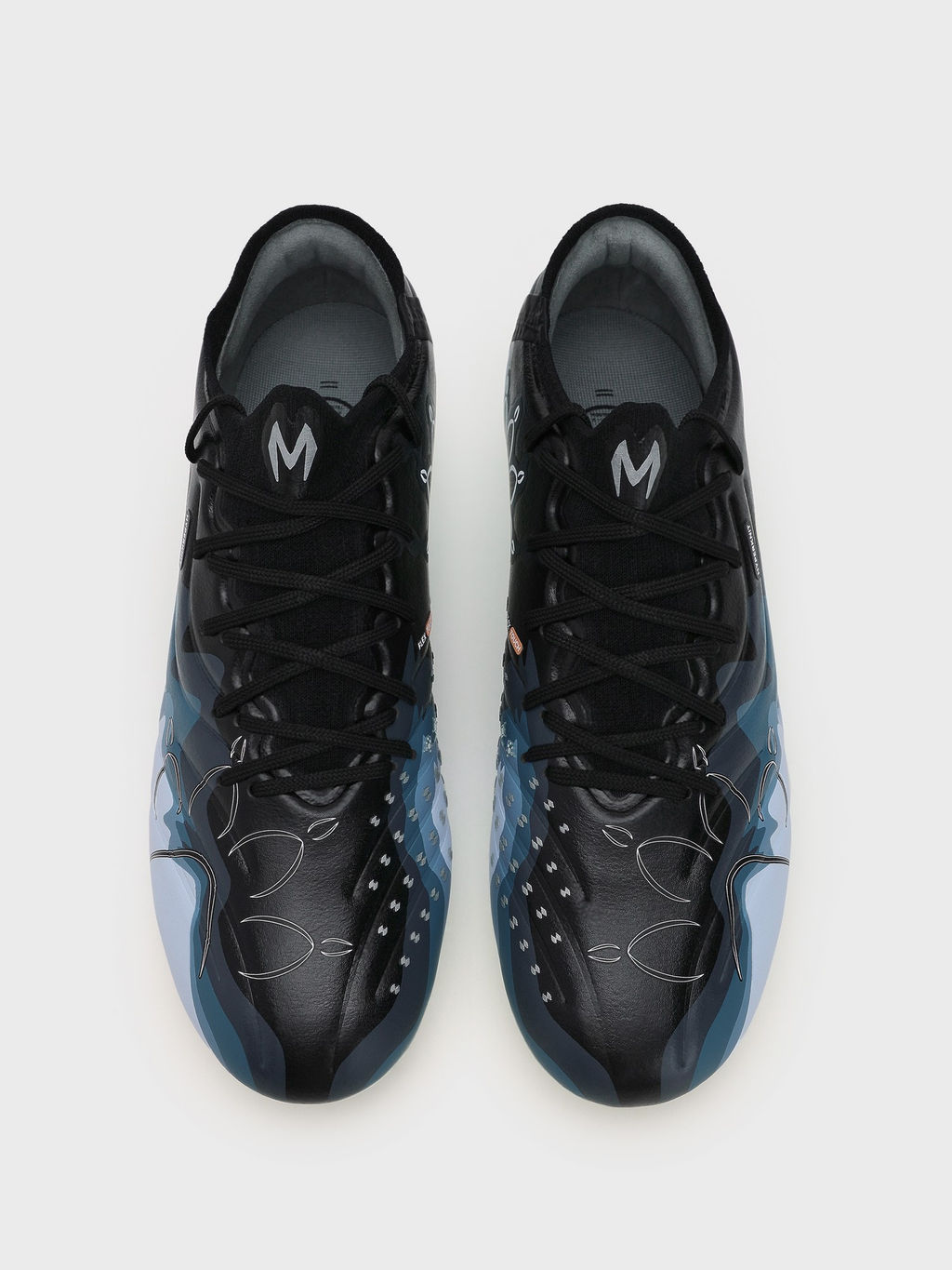 Бутсы KELME Mens Soccer Shoes (MG) (Black/Light Blue)