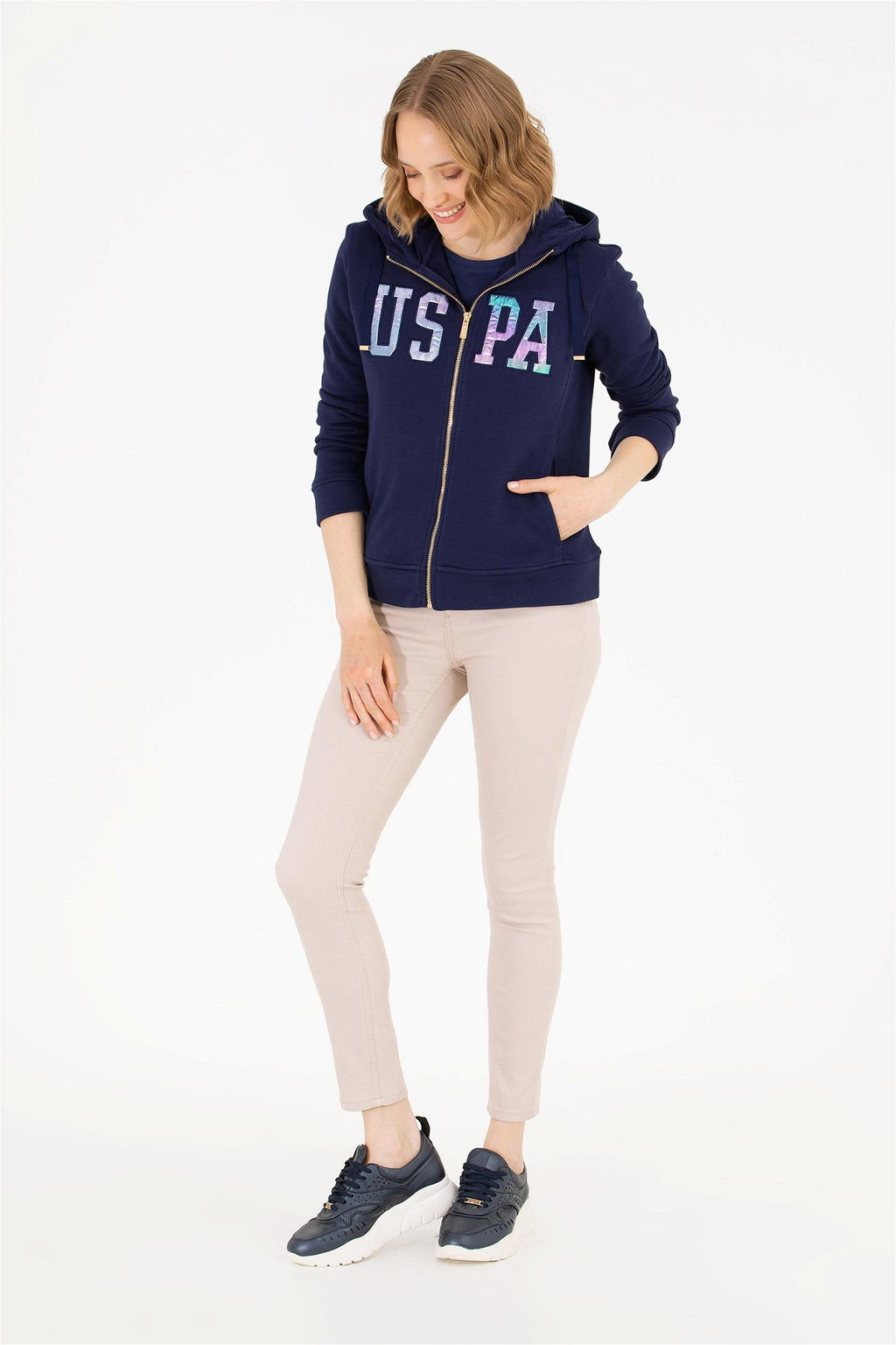 Женская темно-синяя толстовка Basic - U.s. polo assn фото 10