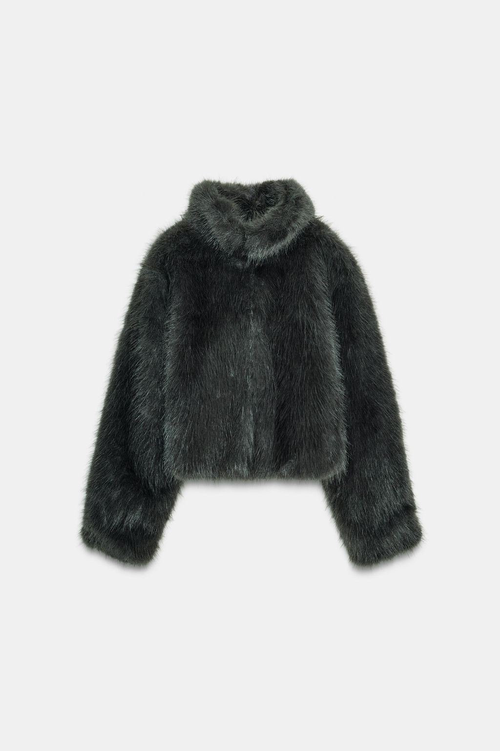 SHORT FAUX FUR COAT WITH TOGGLES - Zara фото 6