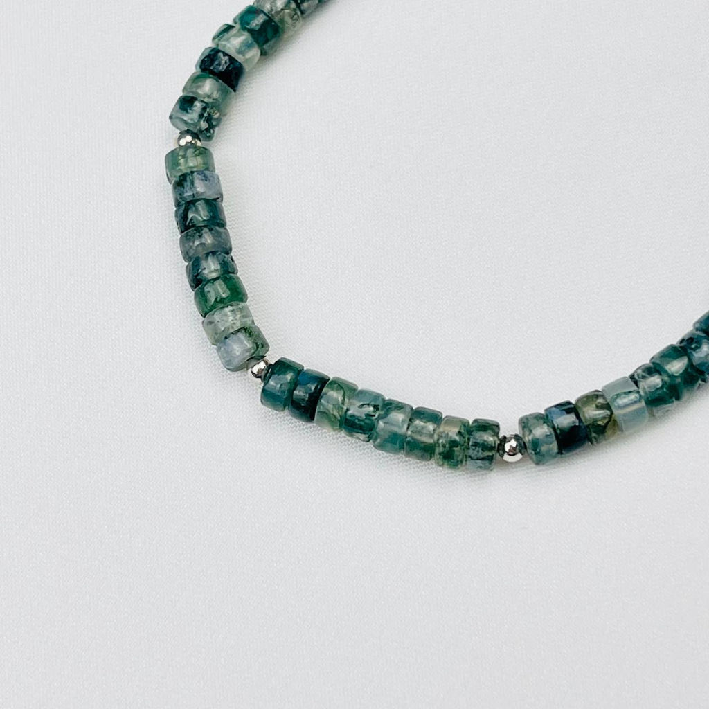 Браслет из Мохового агата 18 см +