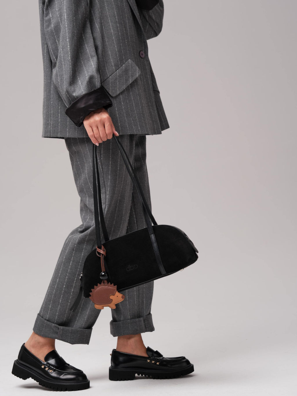 Замшевая сумка Ezhik DBR 31225 черный  фото 5