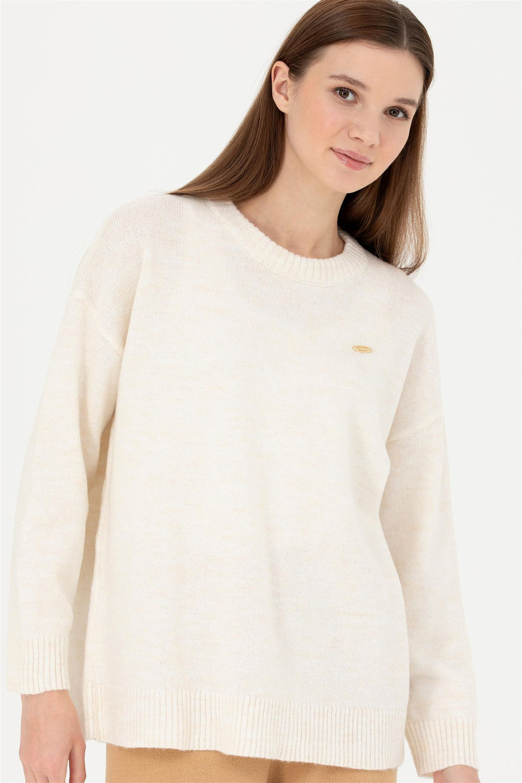 Женский свитер цвета экрю - U.s. polo assn фото 3