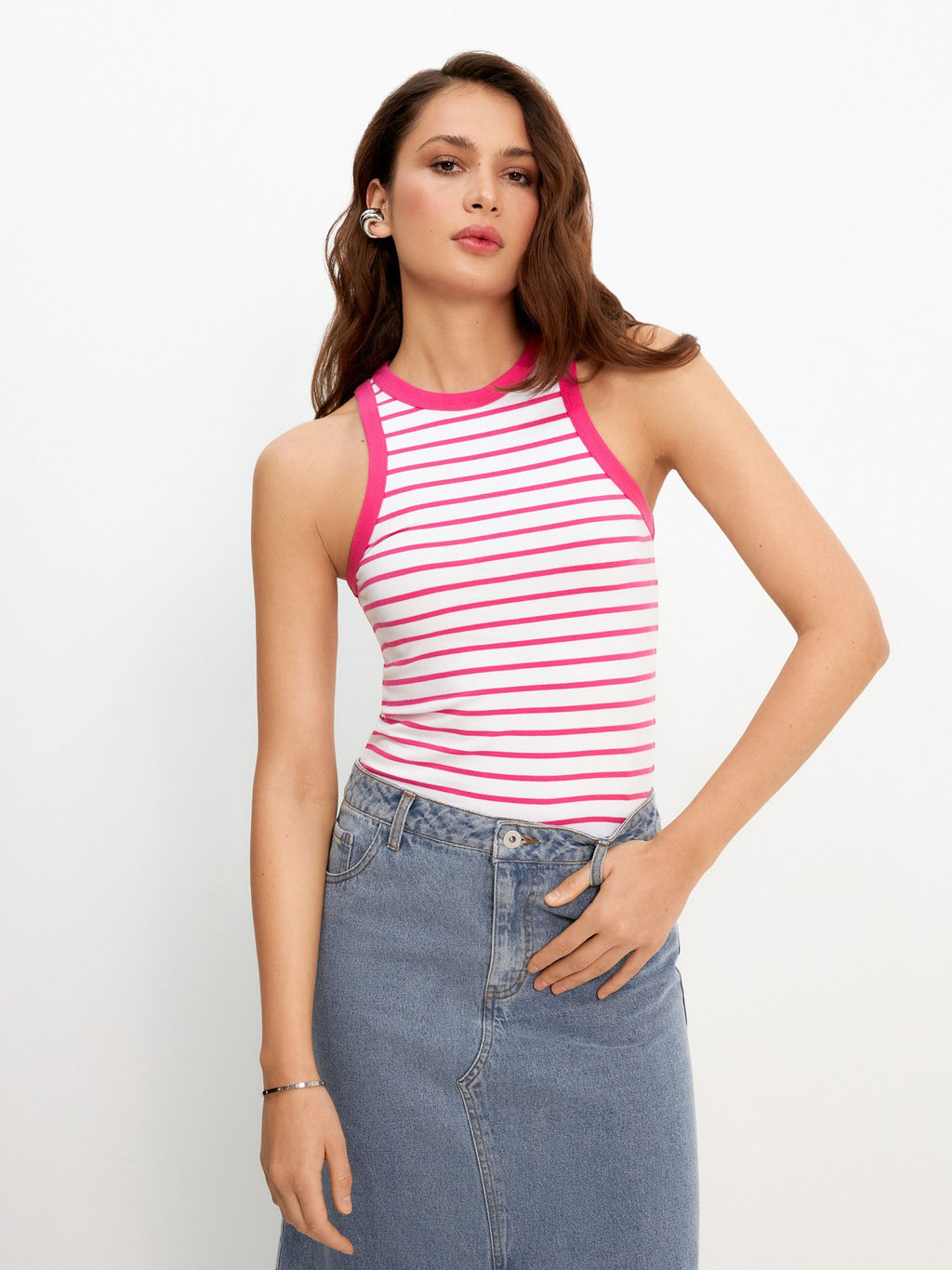 Майка жен. Jess фуксия полоска - Concept club фото 14