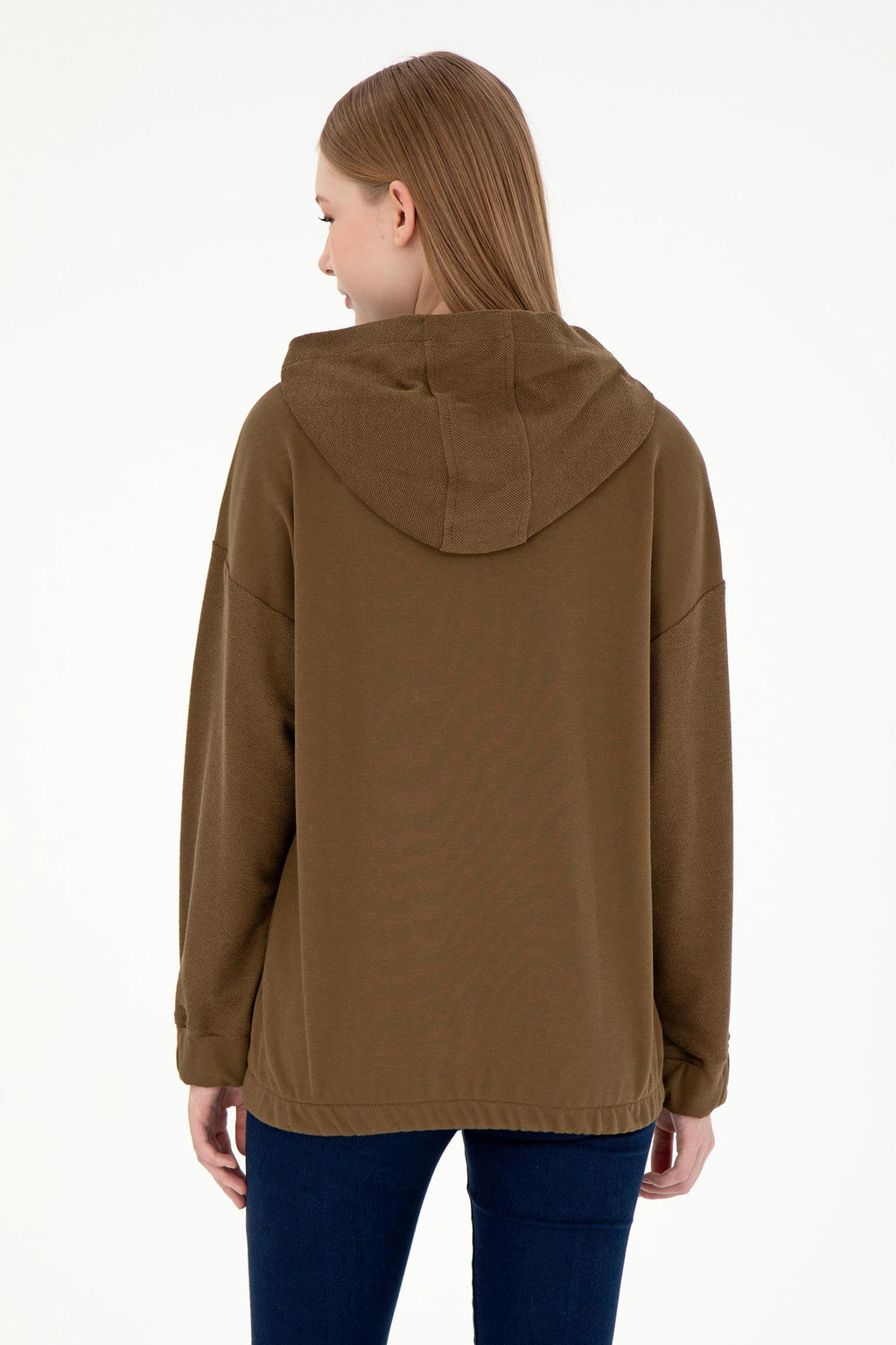 Женский свитшот цвета хаки Неожиданная скидка в корзине - U.s. polo assn фото 5