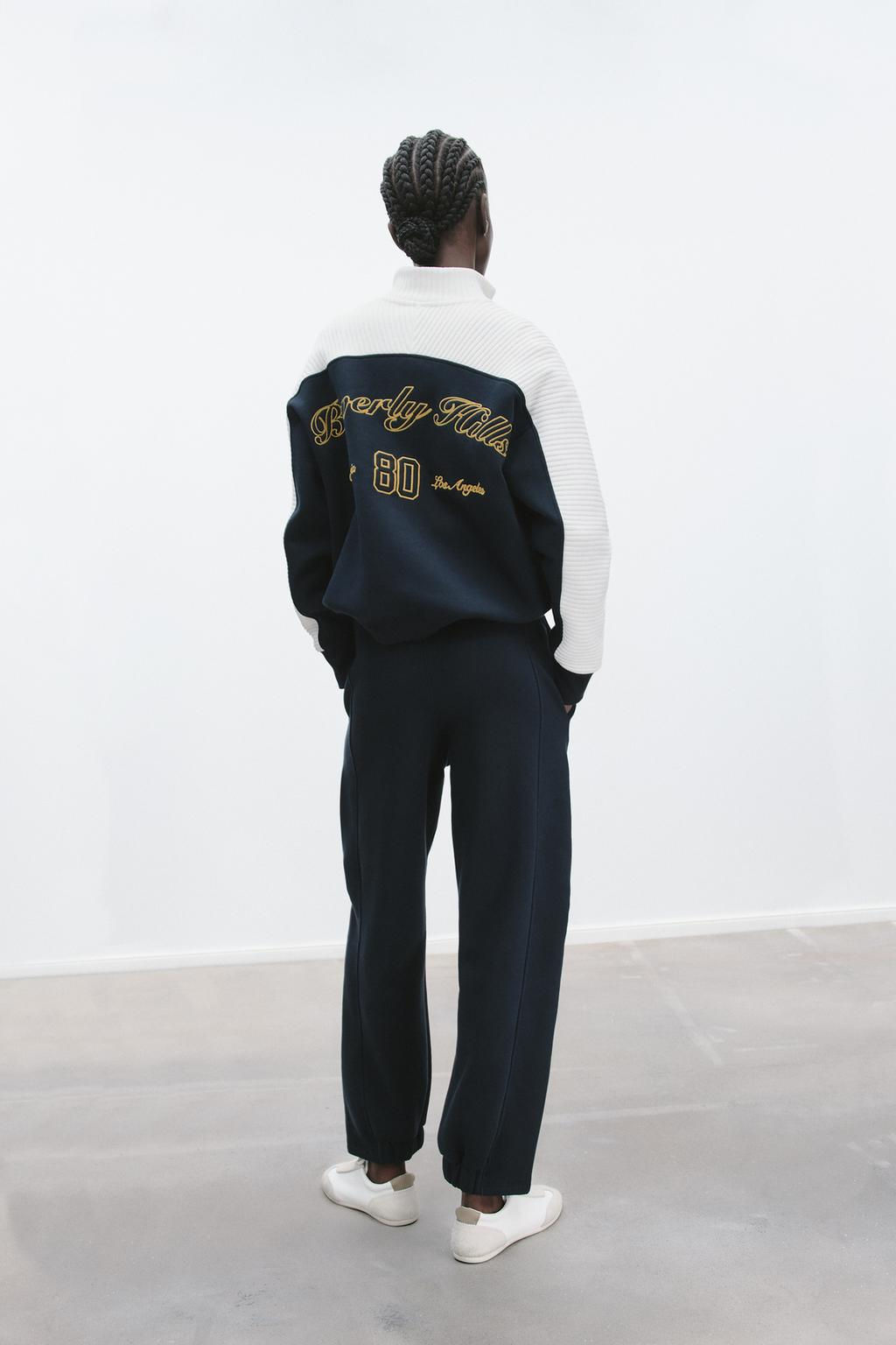 EMBROIDERED NUMBER PLUSH TROUSERS - Zara фото 4