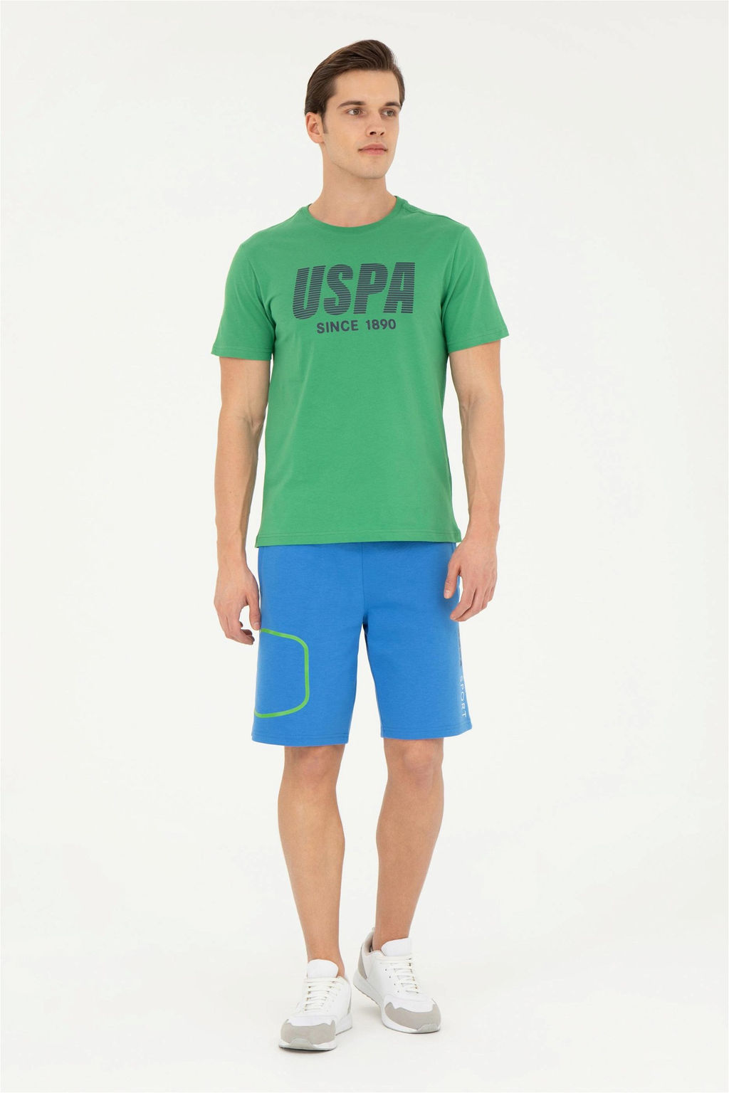 Мужская зеленая футболка - U.s. polo assn фото 4