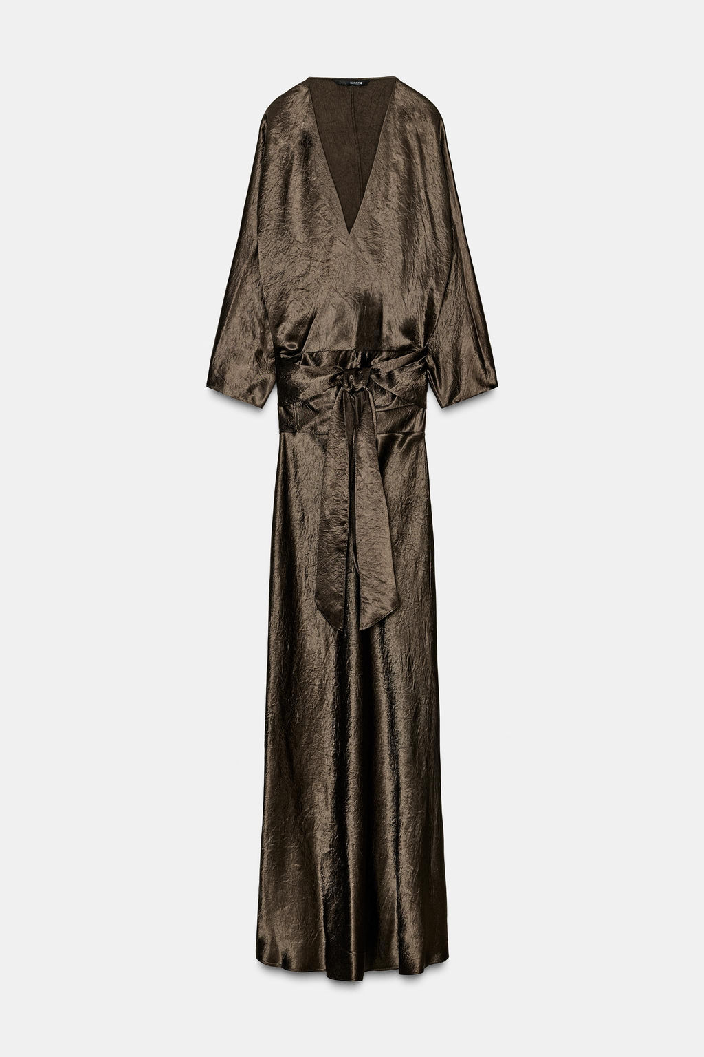 ZW COLLECTION SATIN WRAP DRESS - Zara фото 5