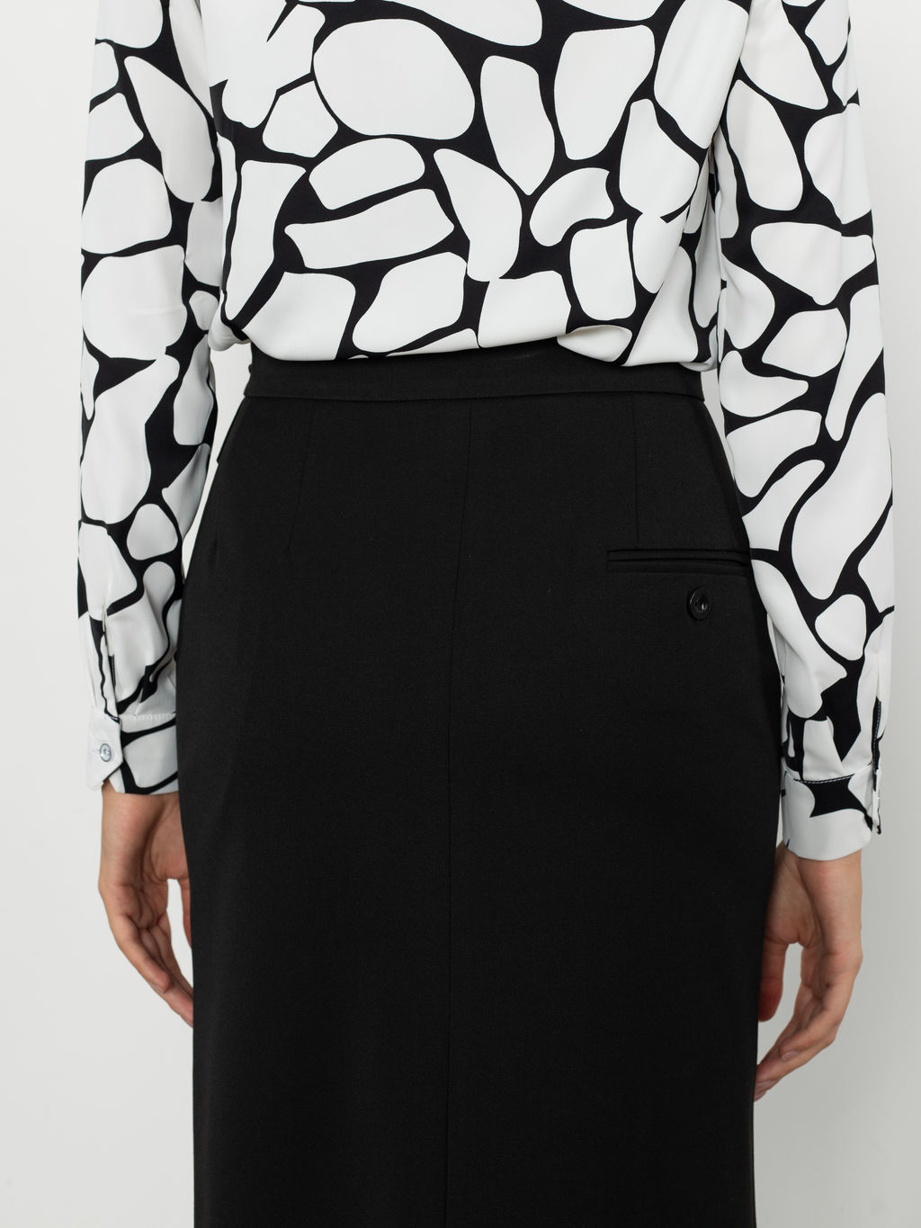 юбка, прямого силуэта на подкладке с притачным поясом - Трика фото 6