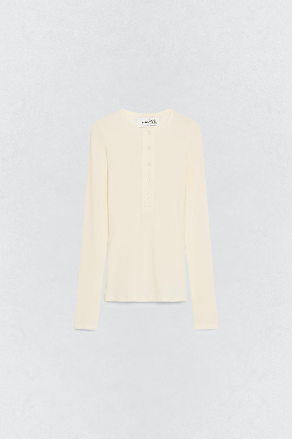 CAMISETA CUELLO PANADERO SOSHIOTSUKI X ZARA / Crudo