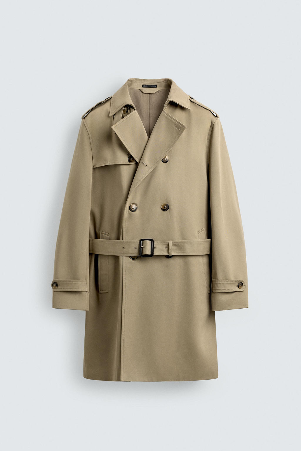 TRENCH CRUZADO REGULAR FIT / Beige - Zara фото 9