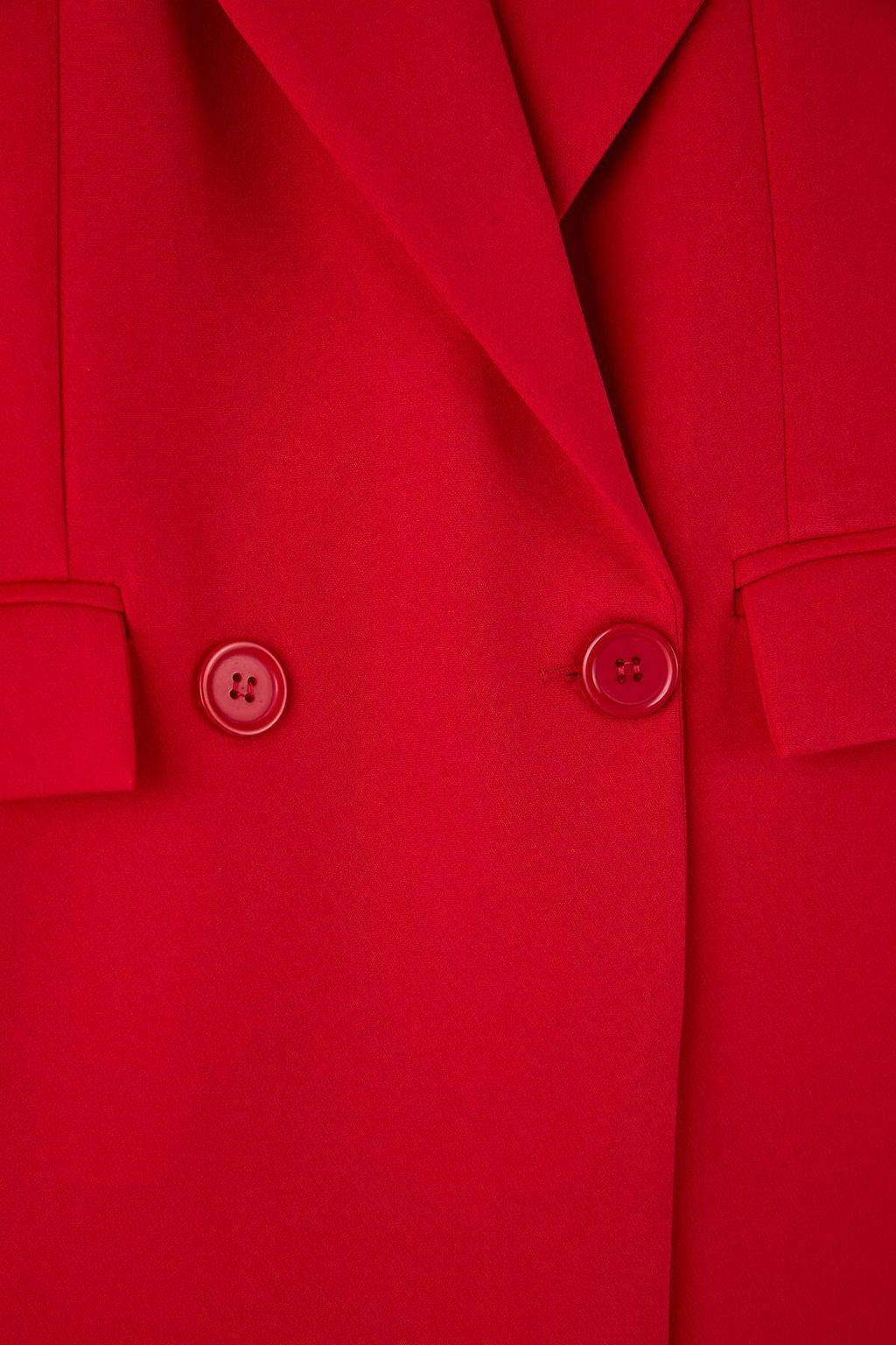 K?rm?z? Regular Astarl? Kruvaze Kapama Dokuma Blazer Ceket TWOSS20CE0059