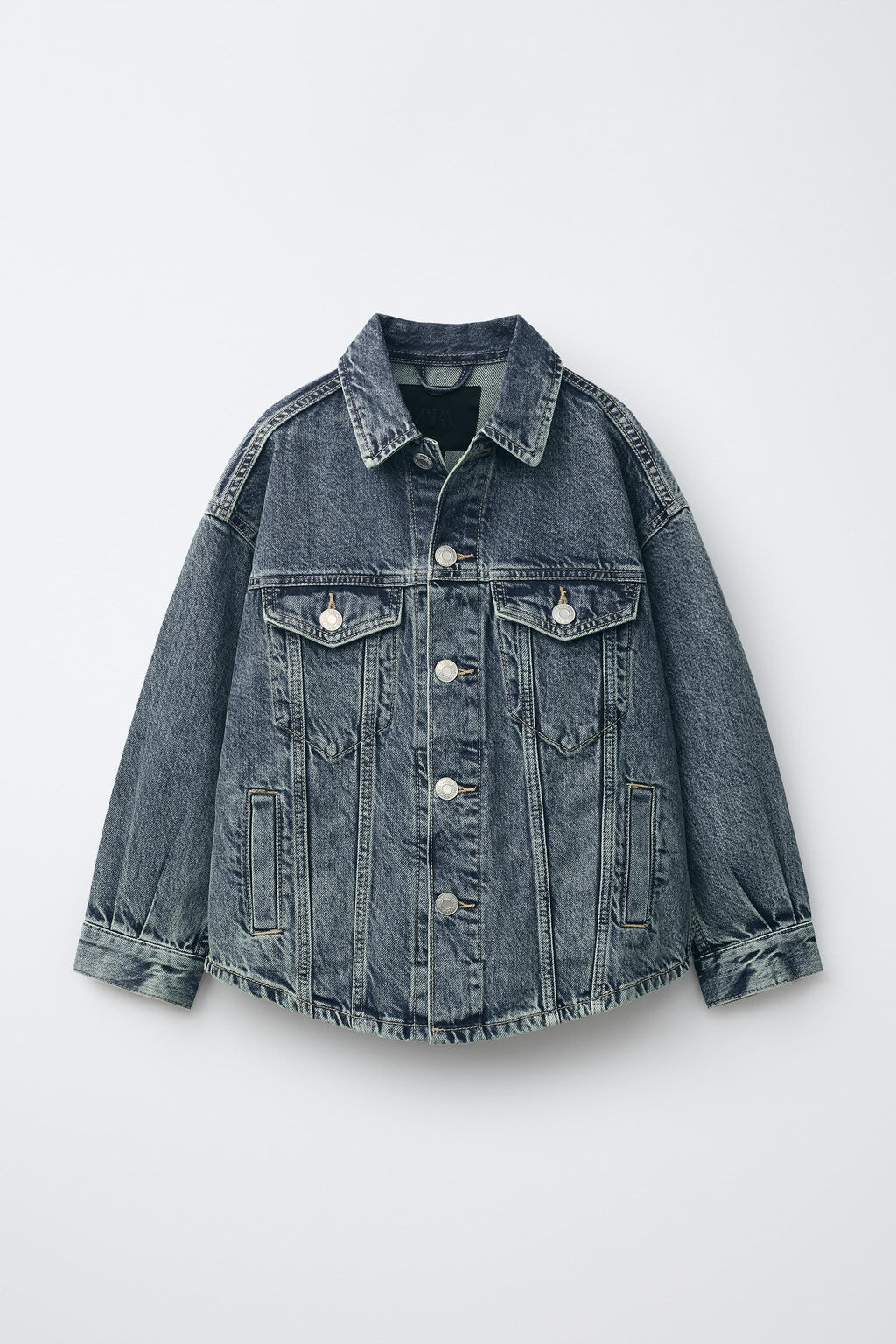 SOBRECAMISA DENIM / Azul / Verde - Zara фото 2