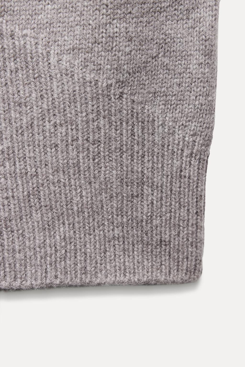 PLAIN KNIT VEST WITH WOOL - Zara фото 7