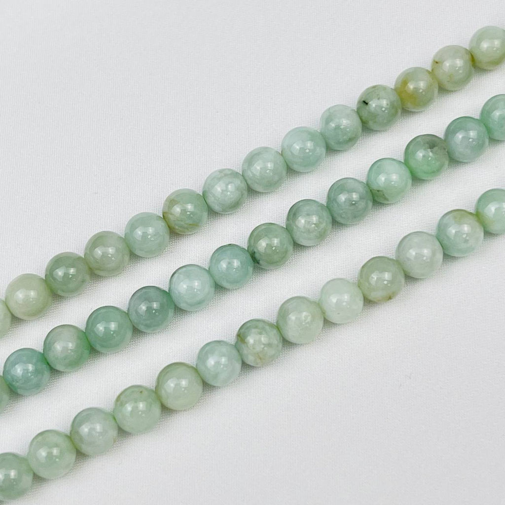 Бусины для украшений из Жадеита (66 бусин)