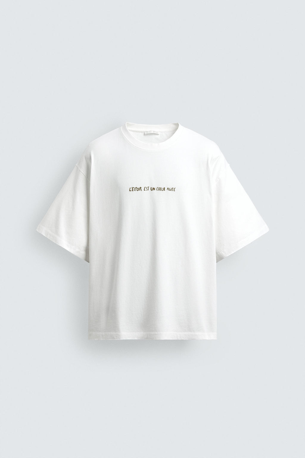 CAMISETA RELAXED FIT GR?FICO CUADRO / Blanco