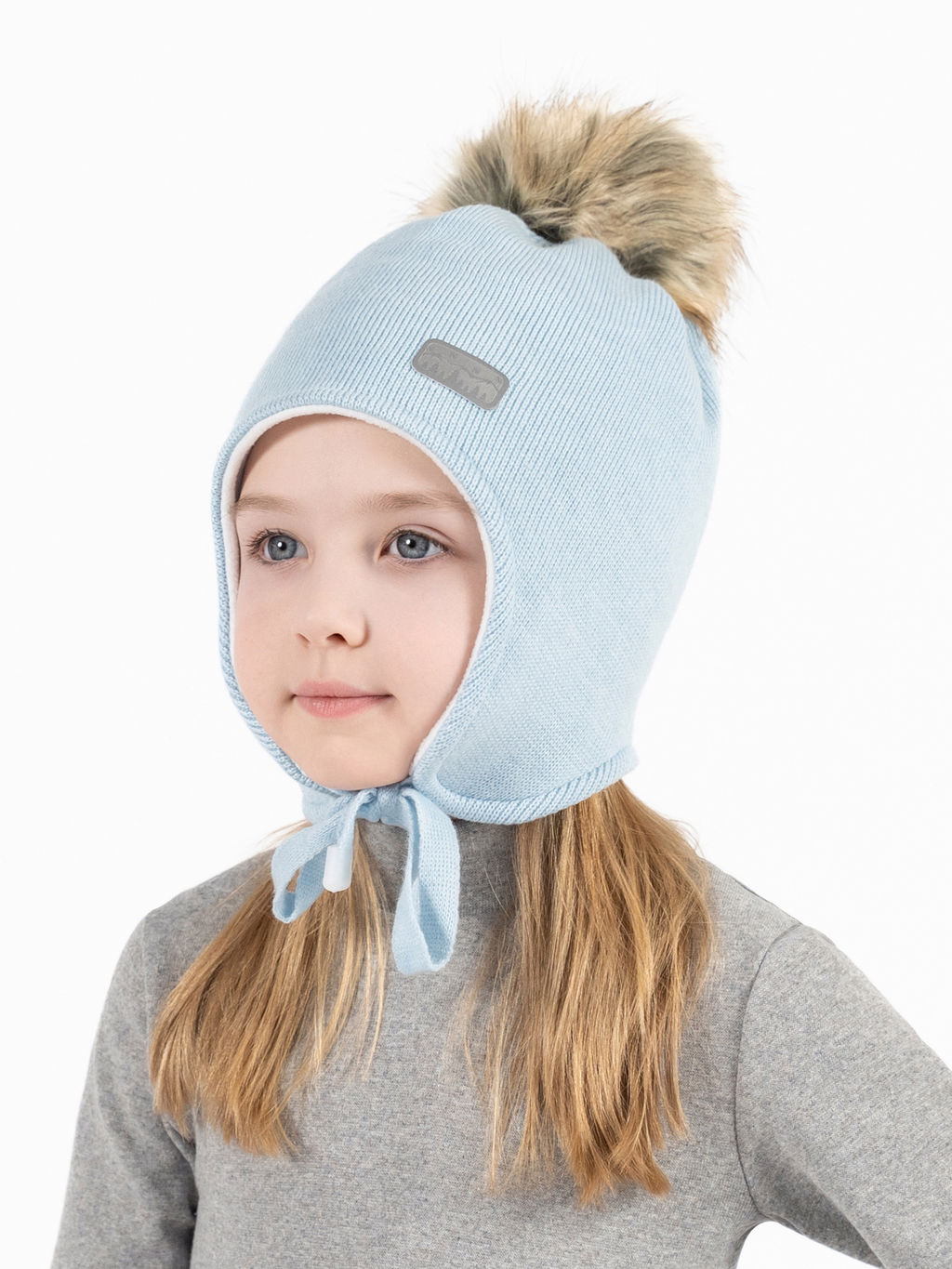 Шапка детская светло-голубая Ш-088 (48)