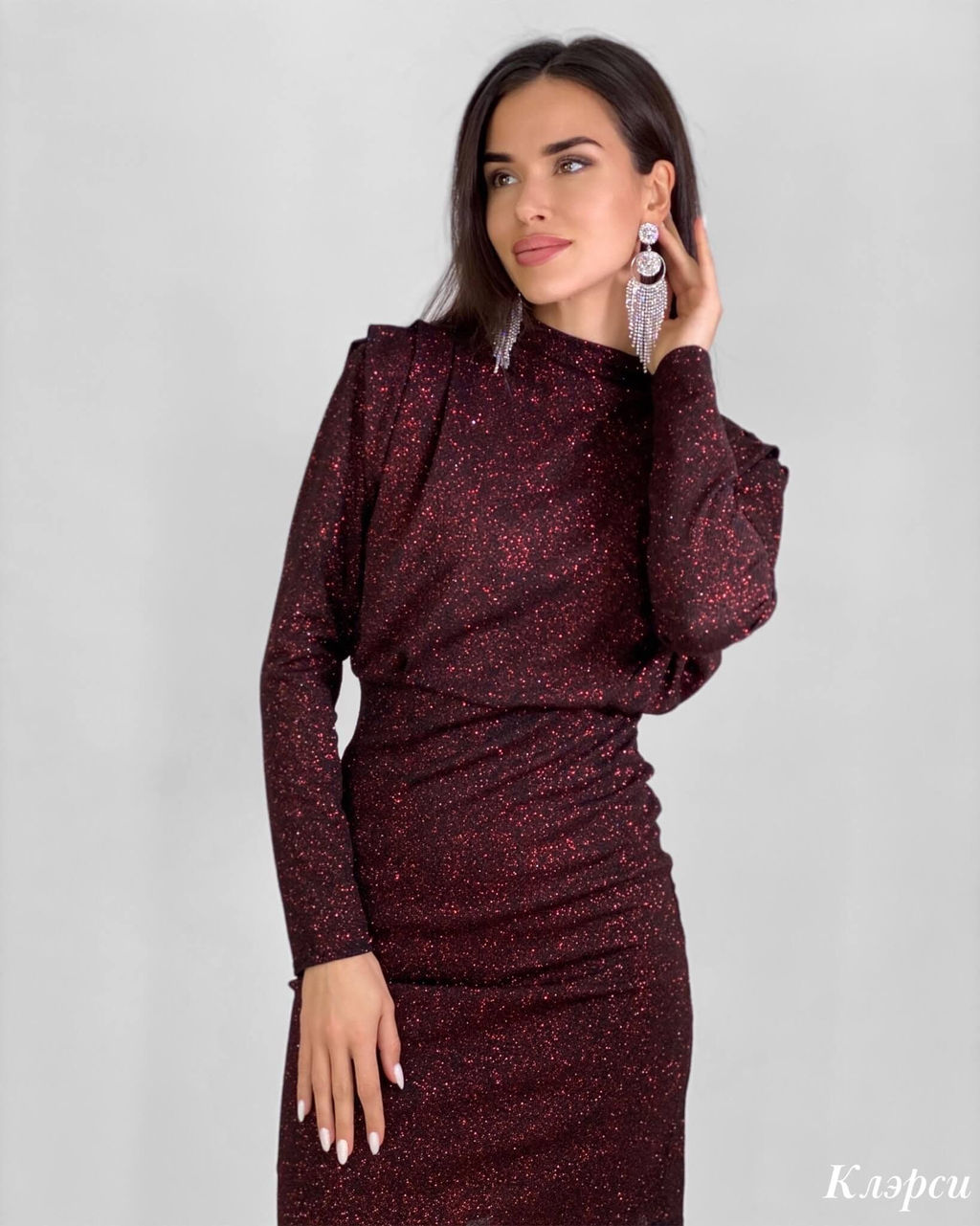 Платье Клэрси (бордовый) - Nadi bordo фото 6
