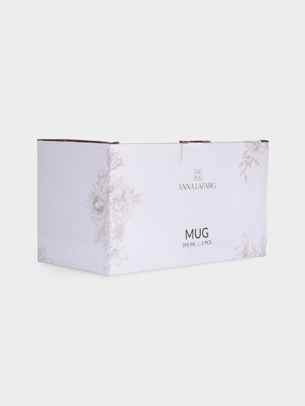 Кружка, 390 мл, 2 шт, фарфор P, белая, Бежевые цветы, Lorenzo - Anna lafarg фото 7