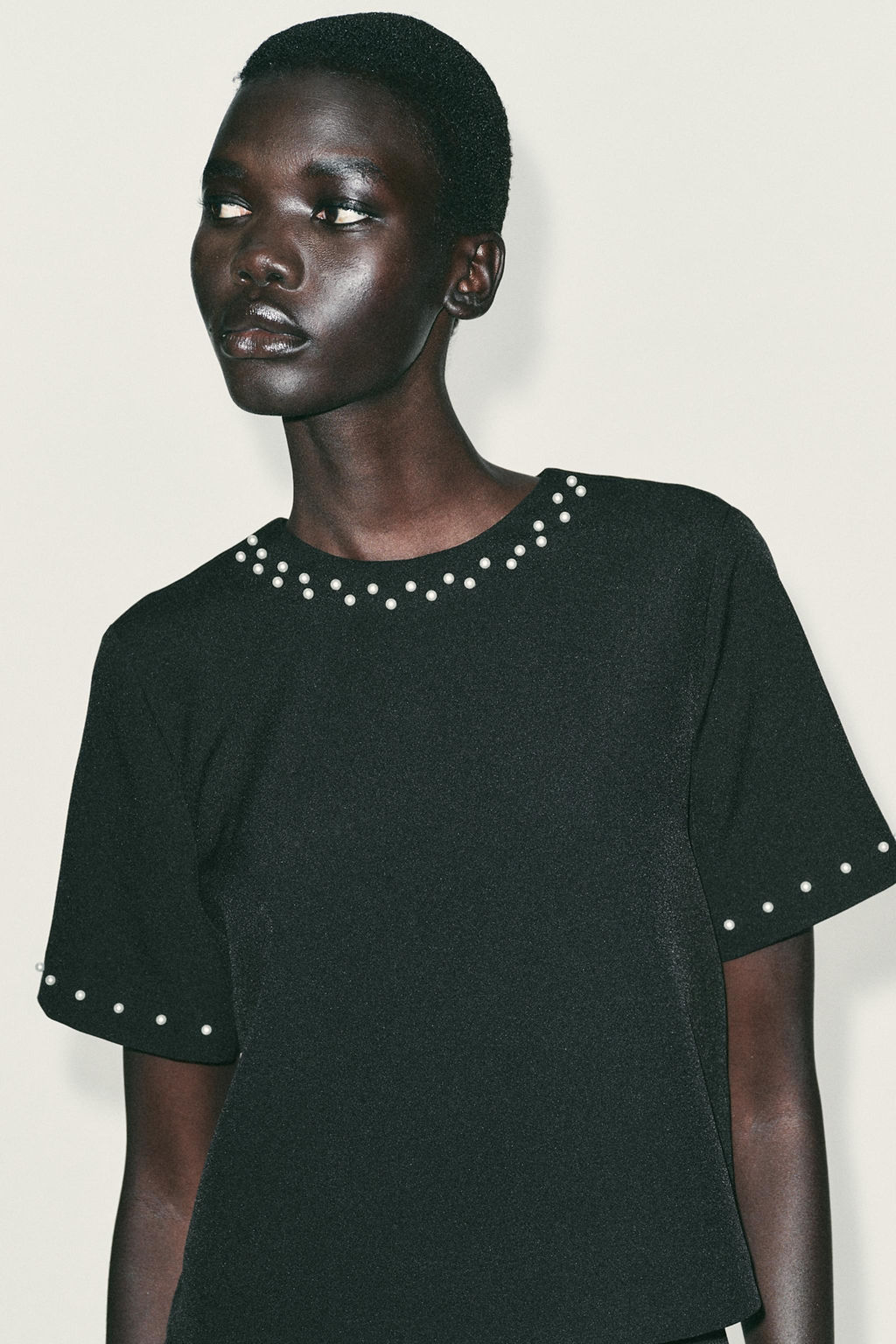 TOP WITH FAUX PEARLS - Zara фото 2