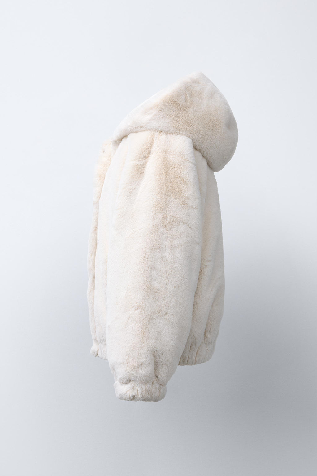 FAUX FUR HOODED JACKET - Zara фото 3