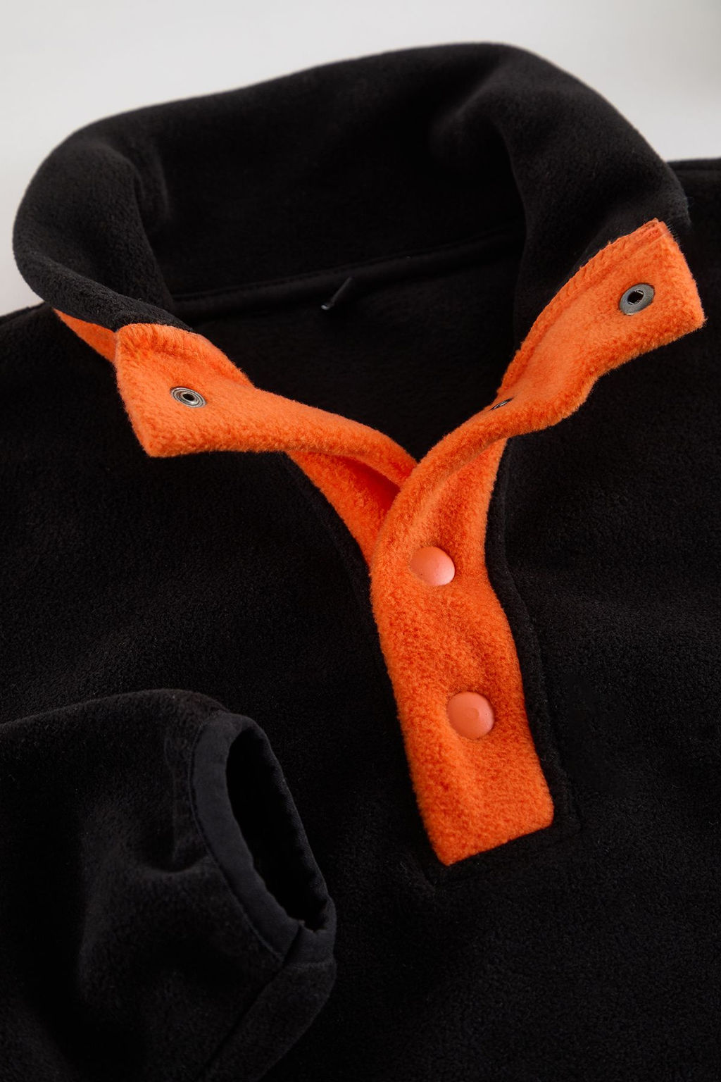 Siyah Oversize/Genis Kesim Dik Yaka Anti-Pilling S?cak Tutan/Polar Sweatshirt TMNAW25SW00098 - Trendyolmilla фото 7