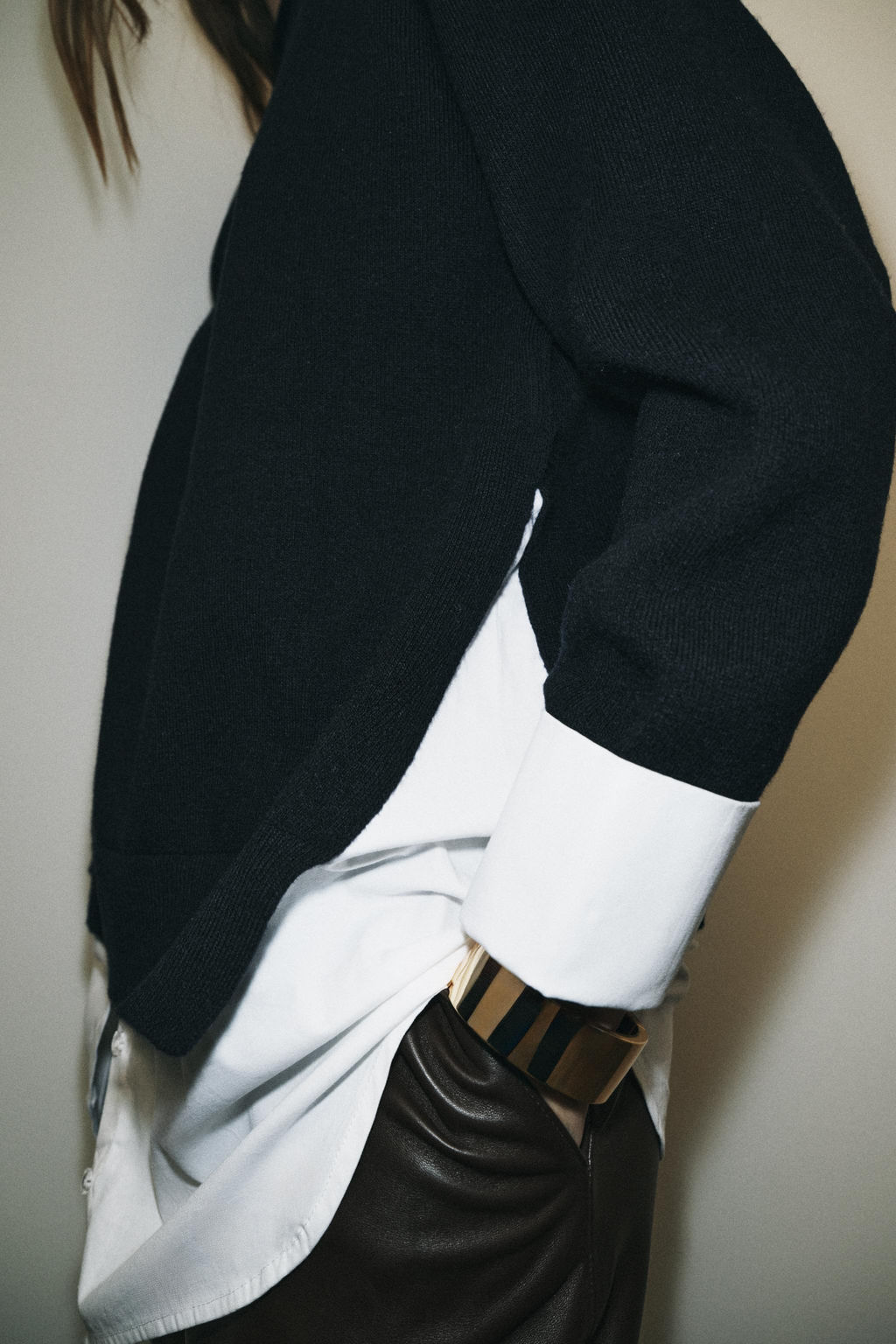 JUMPER WITH CONTRAST POPLIN - Zara фото 3