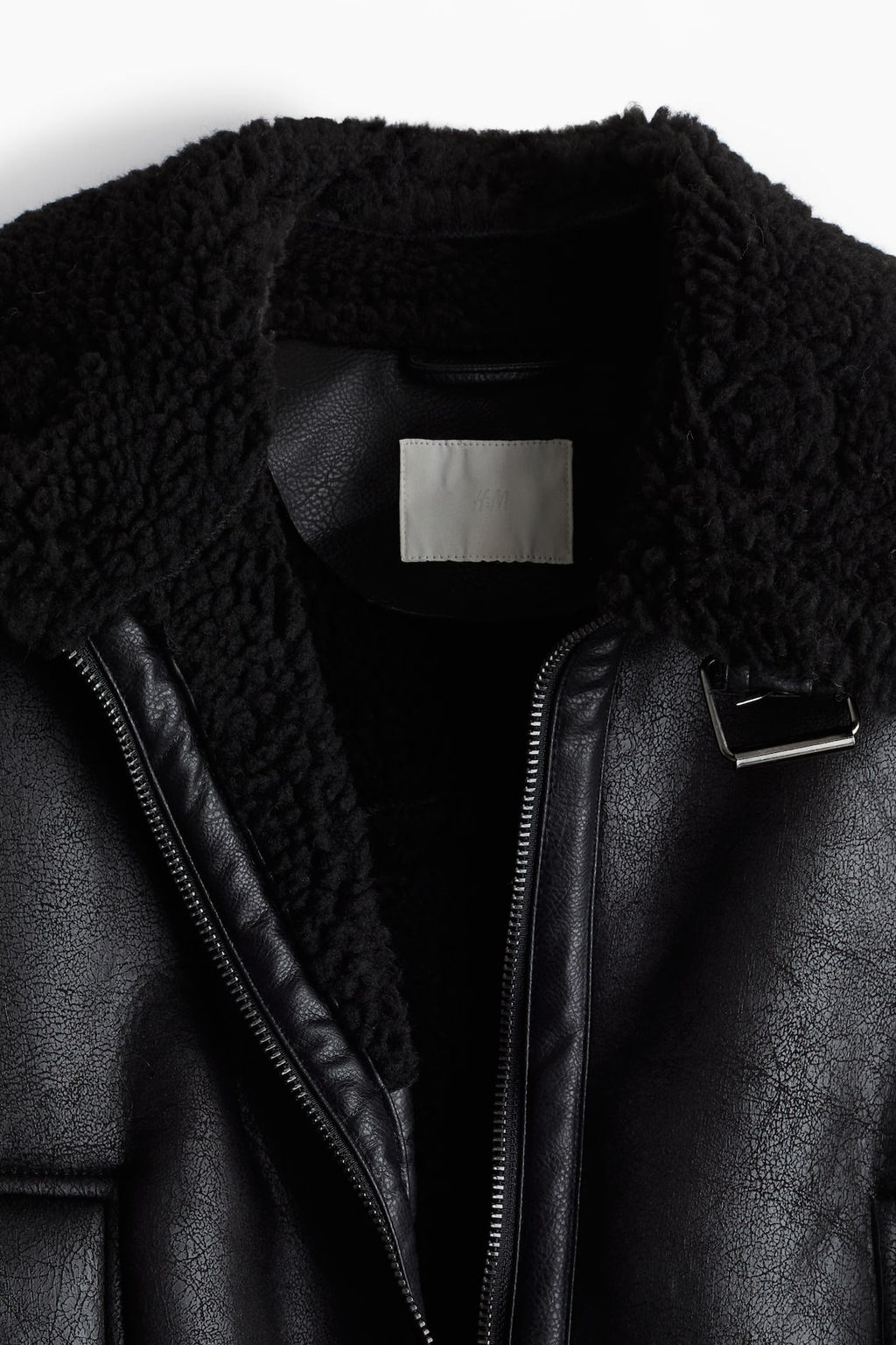 Teddy-lined aviator jacket - H&m фото 6