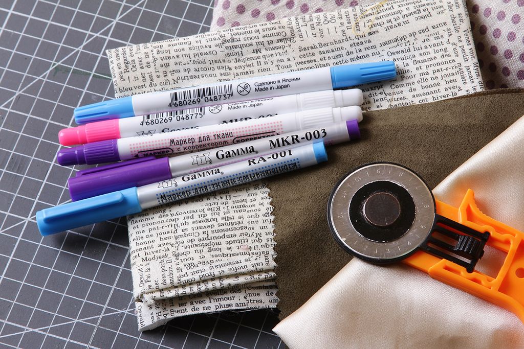 Gamma RA-001 Маркер смывающийся голубой для ткани