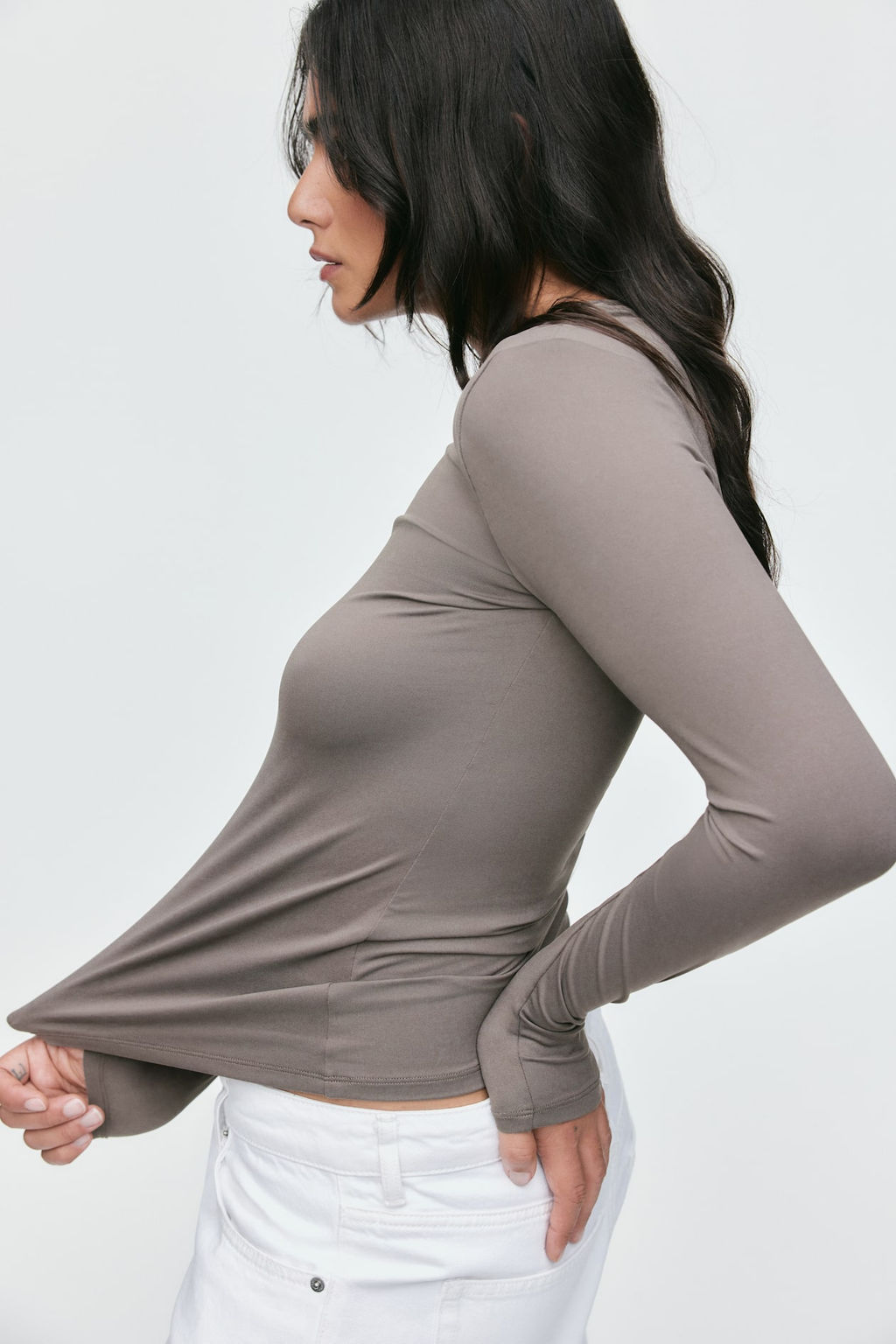 Camiseta de microfibra de manga larga - H&m фото 4